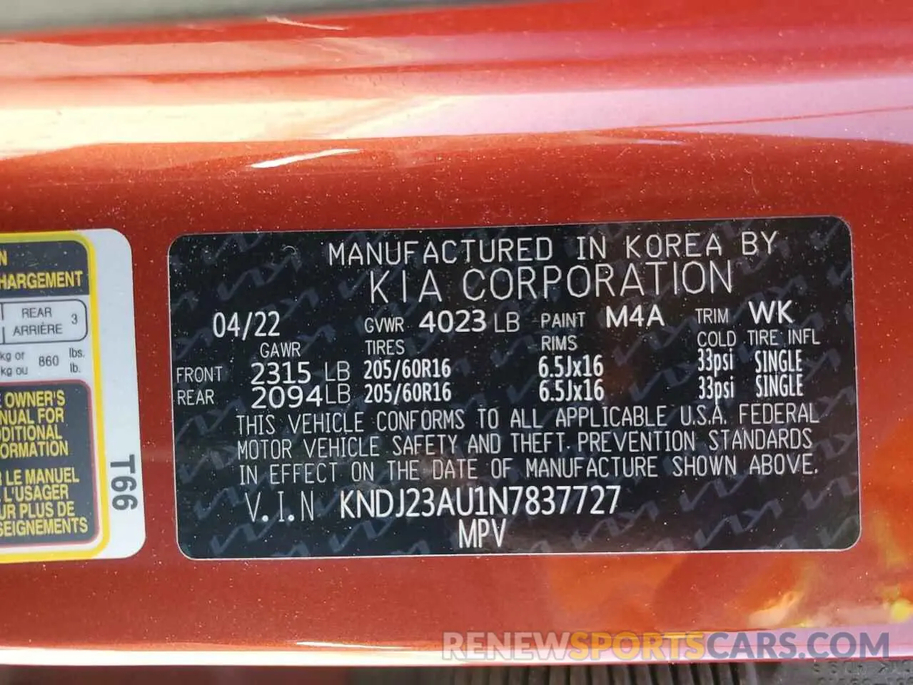 13 Фотография поврежденного автомобиля KNDJ23AU1N7837727 KIA SOUL 2022