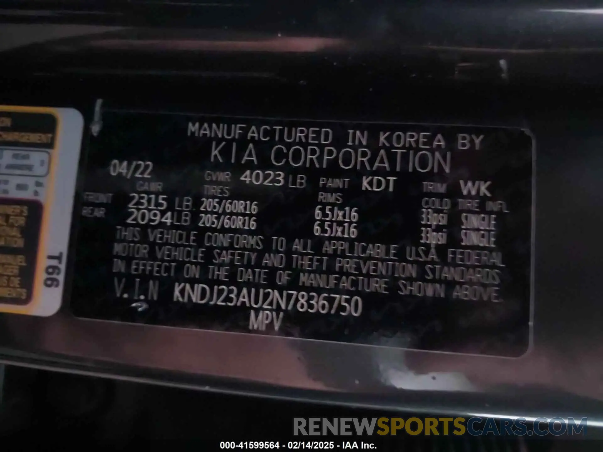 9 Фотография поврежденного автомобиля KNDJ23AU2N7836750 KIA SOUL 2022