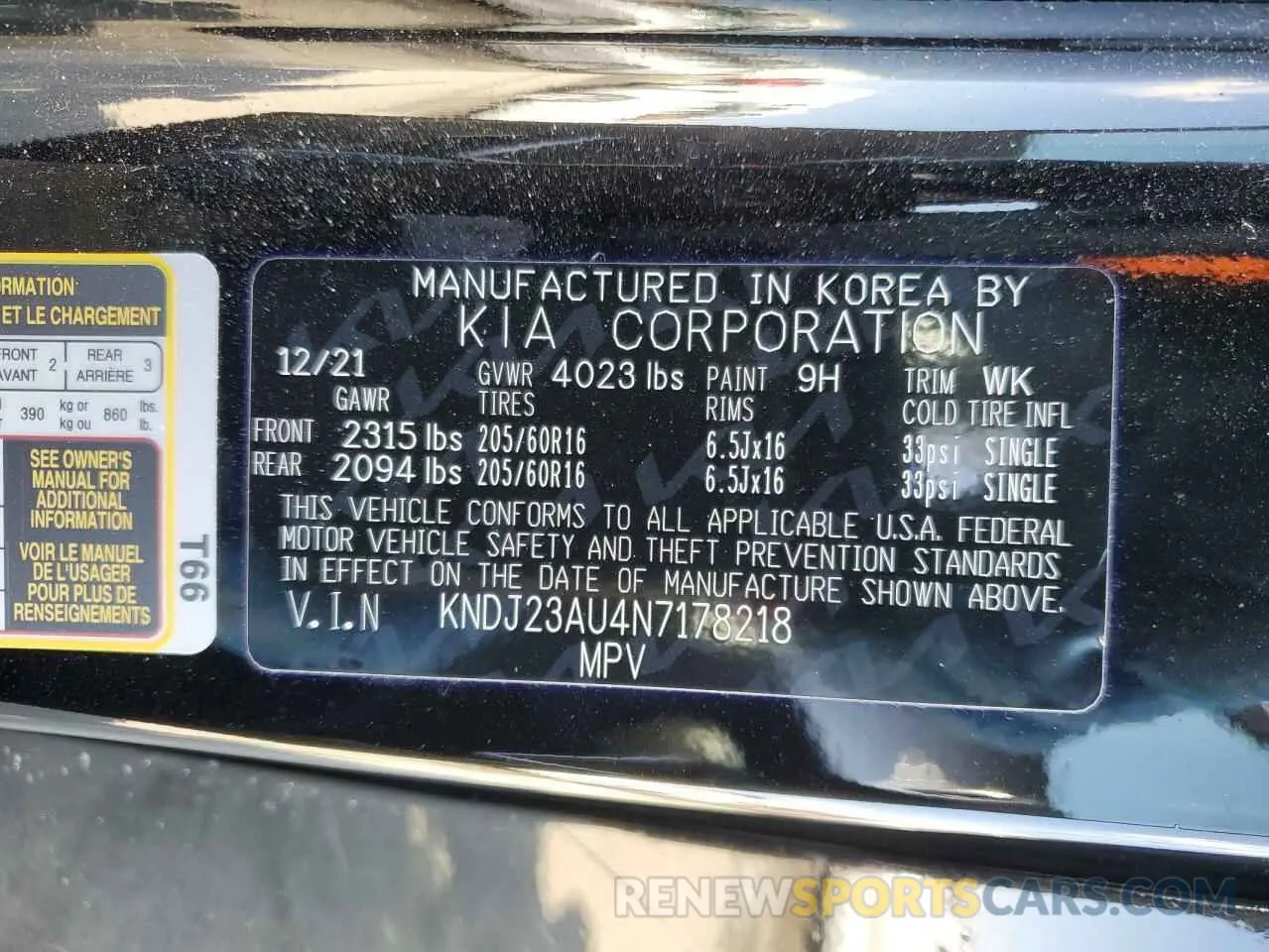 12 Photograph of a damaged car KNDJ23AU4N7178218 KIA SOUL 2022