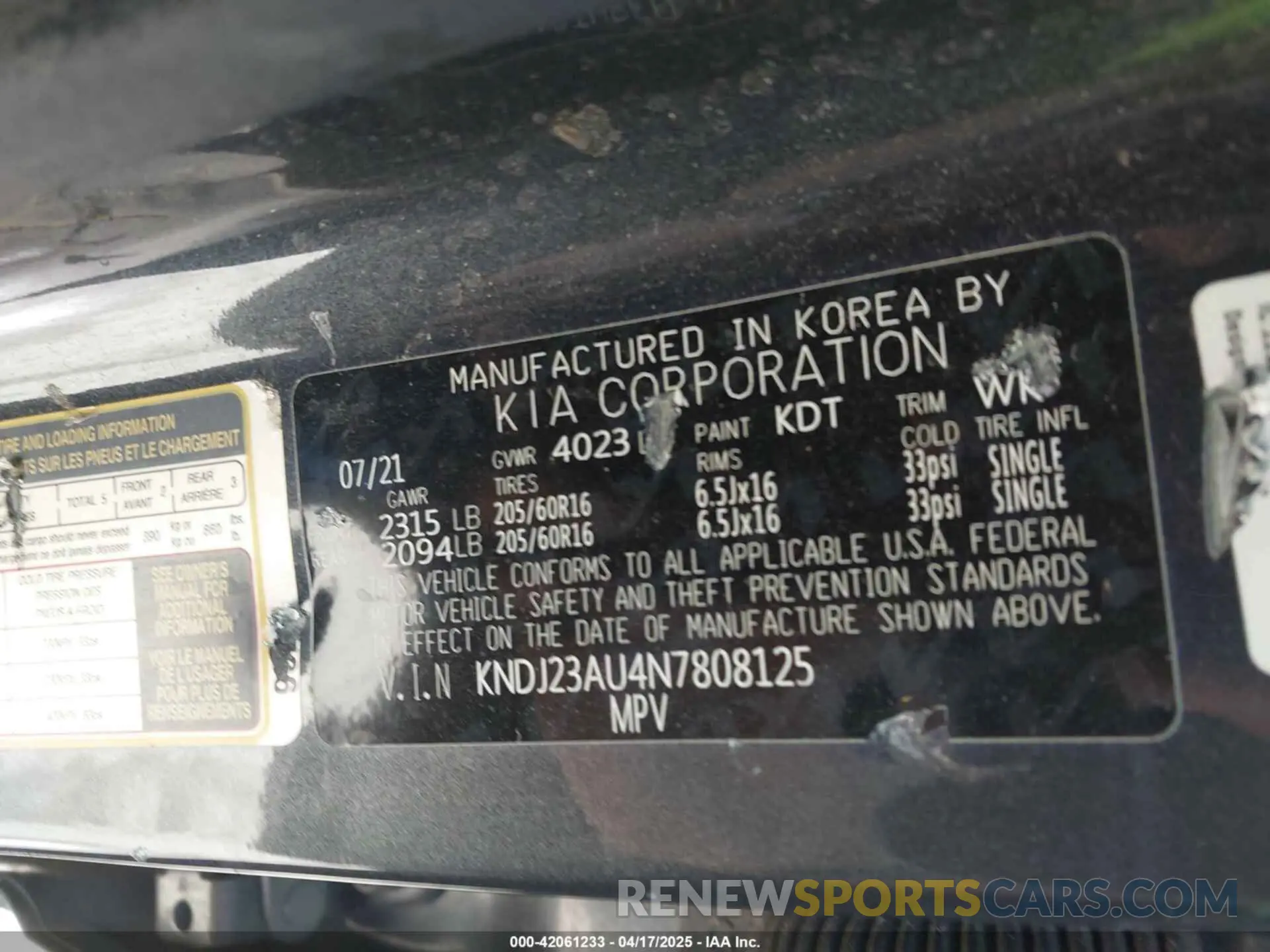 9 Photograph of a damaged car KNDJ23AU4N7808125 KIA SOUL 2022