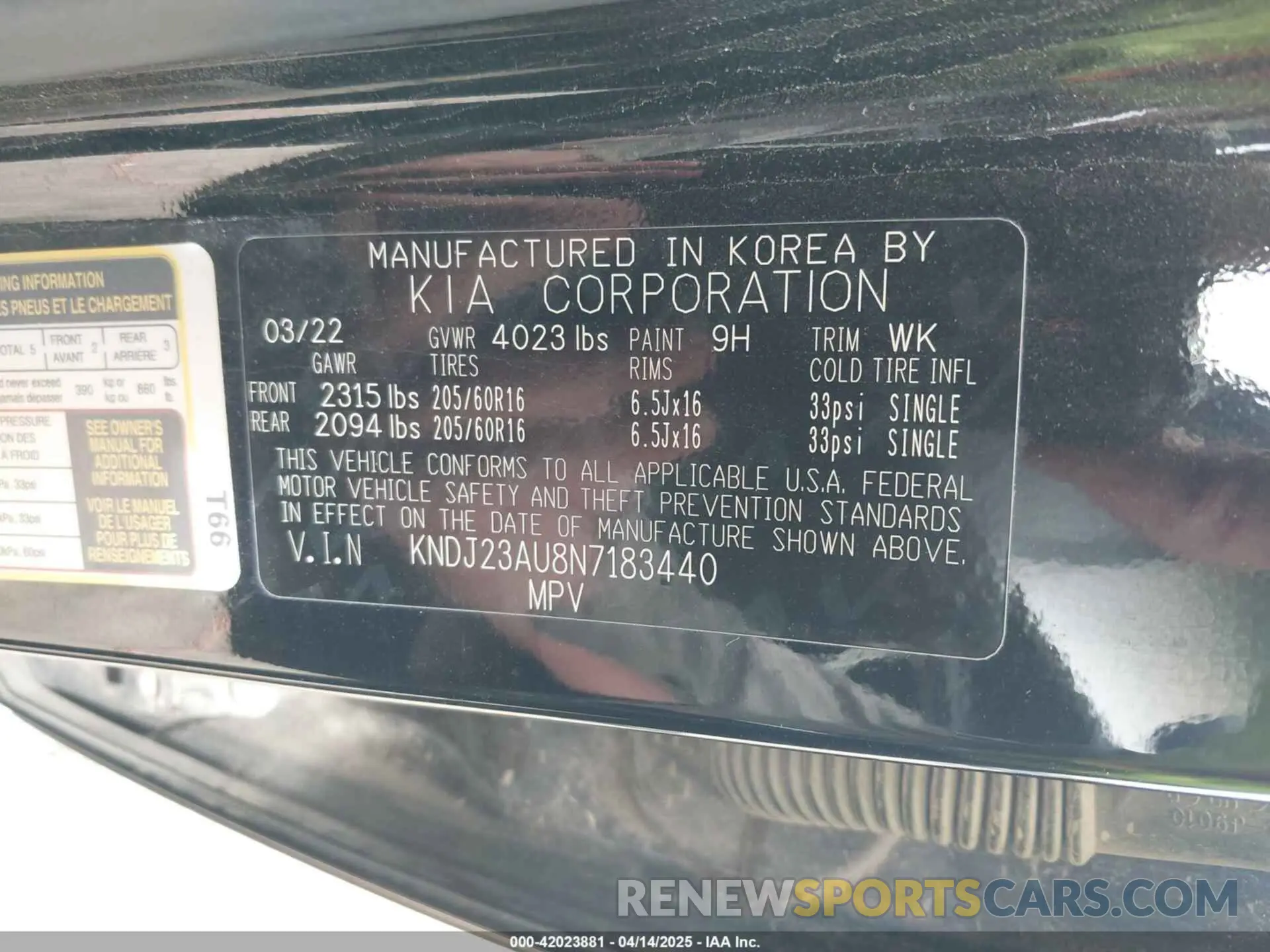 9 Photograph of a damaged car KNDJ23AU8N7183440 KIA SOUL 2022