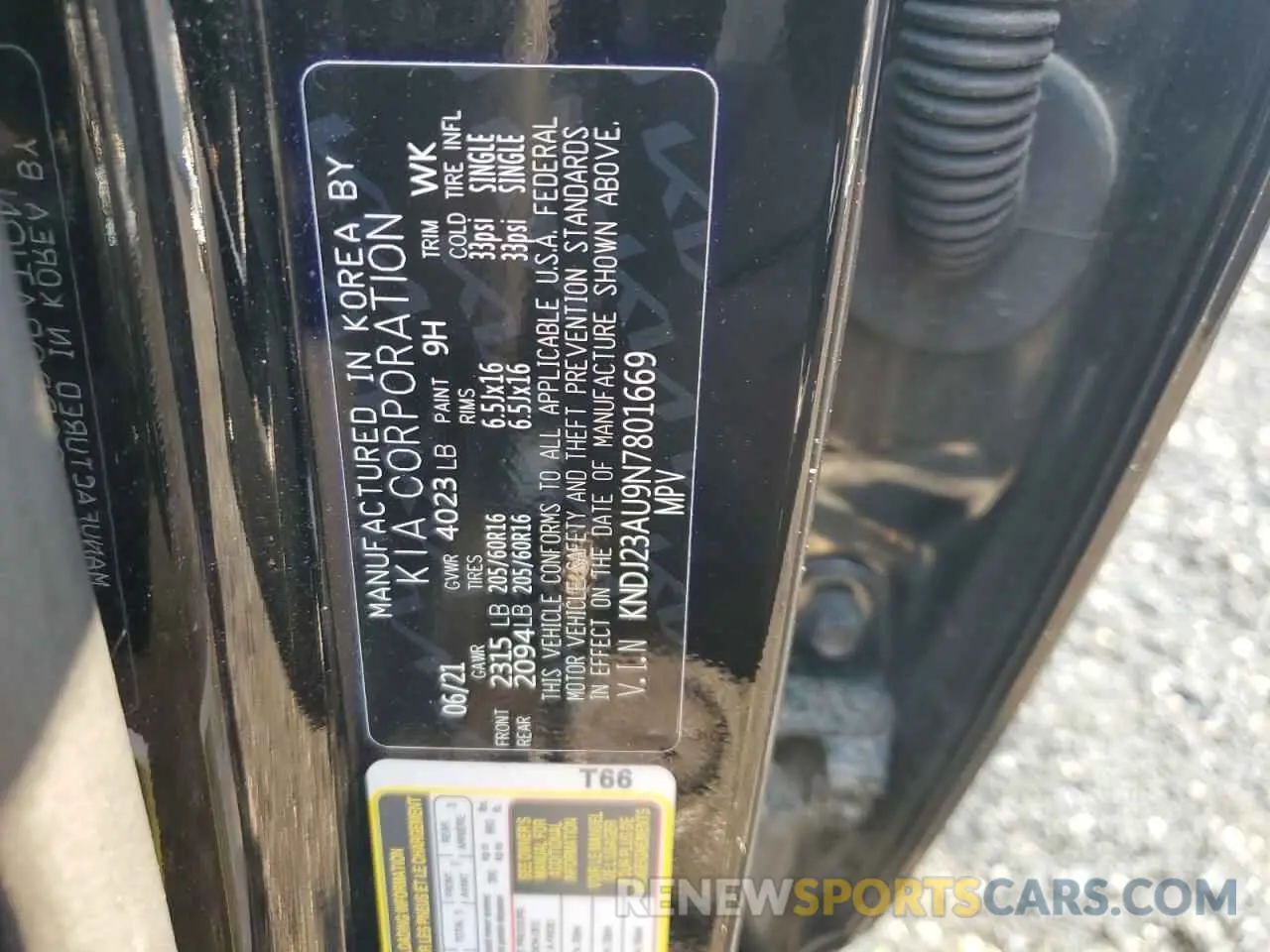 12 Photograph of a damaged car KNDJ23AU9N7801669 KIA SOUL 2022