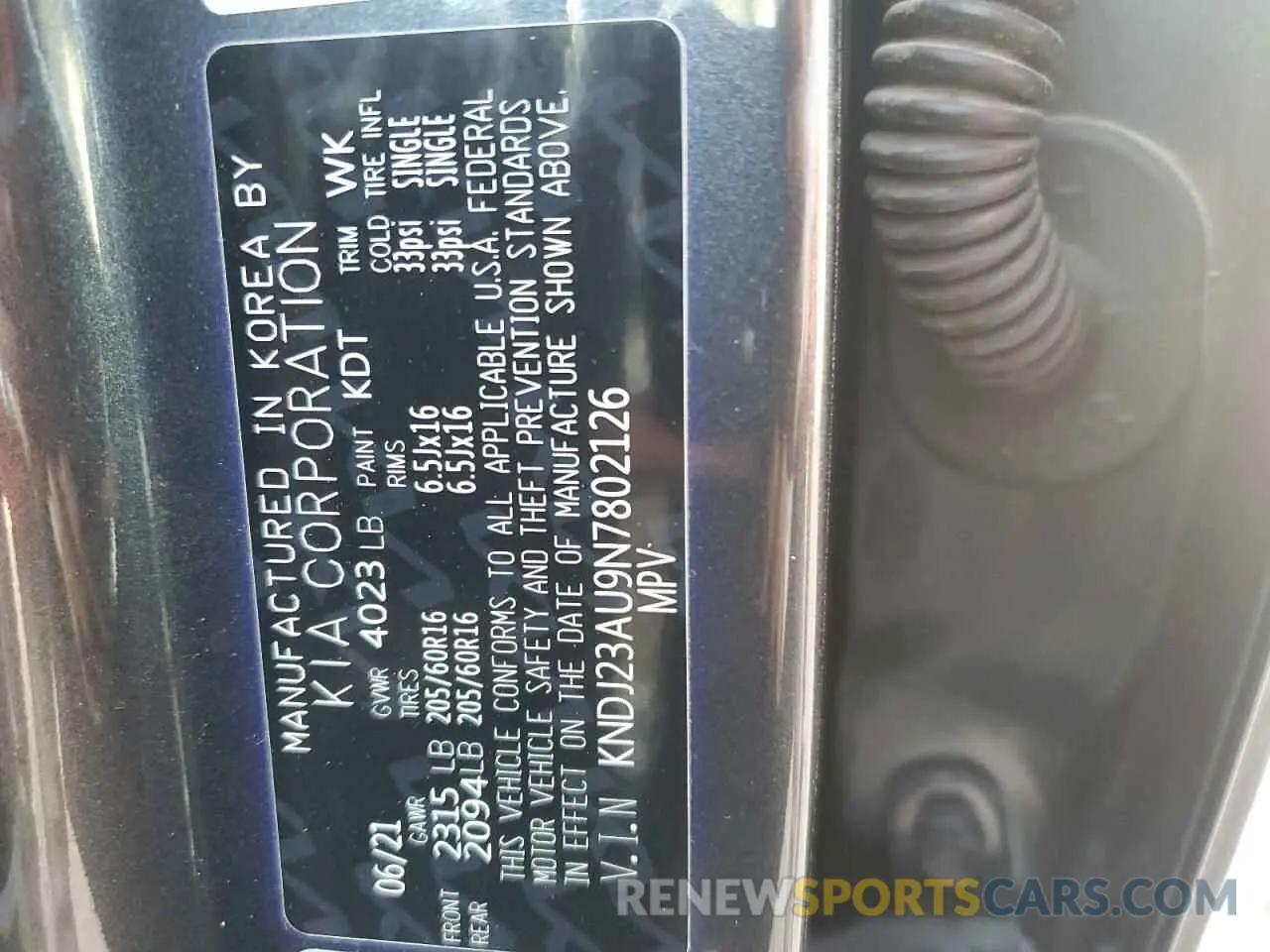 15 Photograph of a damaged car KNDJ23AU9N7802126 KIA SOUL 2022