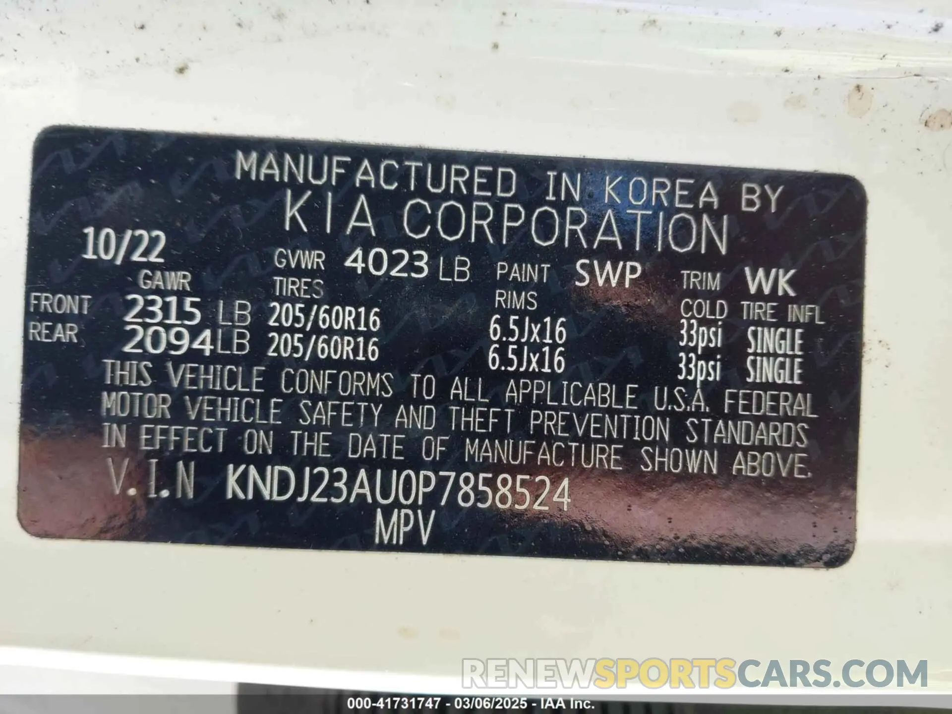 9 Photograph of a damaged car KNDJ23AU0P7858524 KIA SOUL 2023