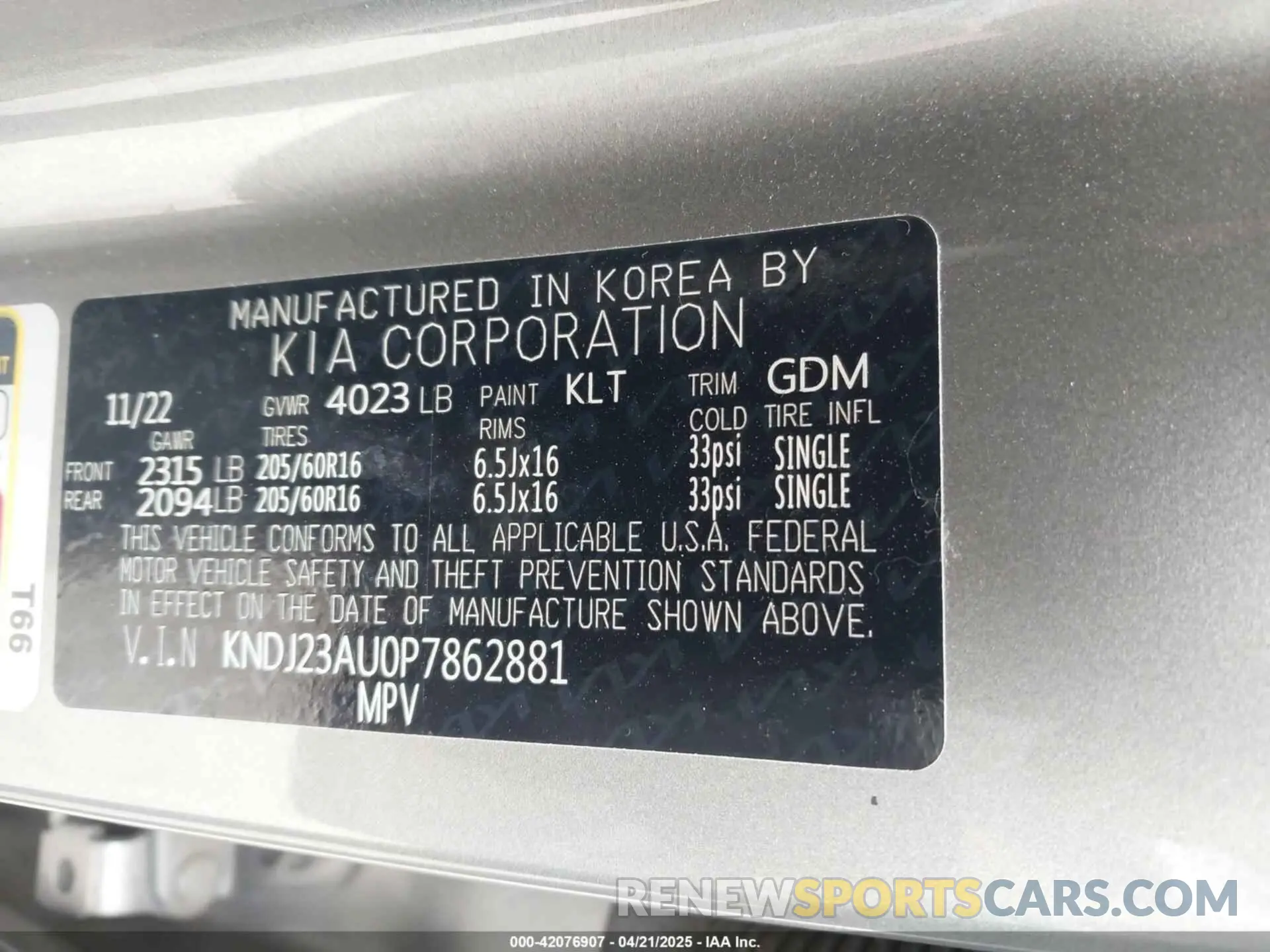 9 Фотография поврежденного автомобиля KNDJ23AU0P7862881 KIA SOUL 2023