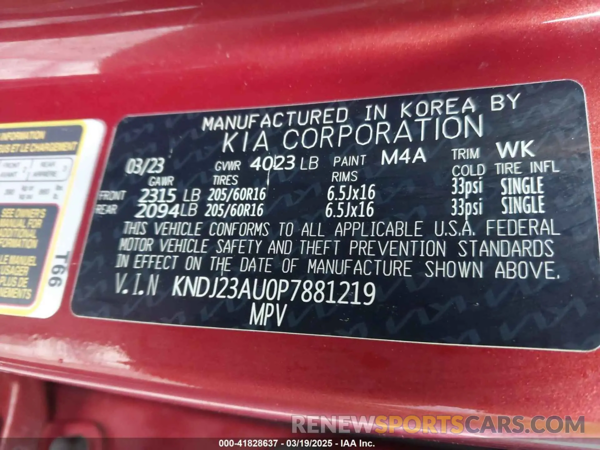 9 Фотография поврежденного автомобиля KNDJ23AU0P7881219 KIA SOUL 2023