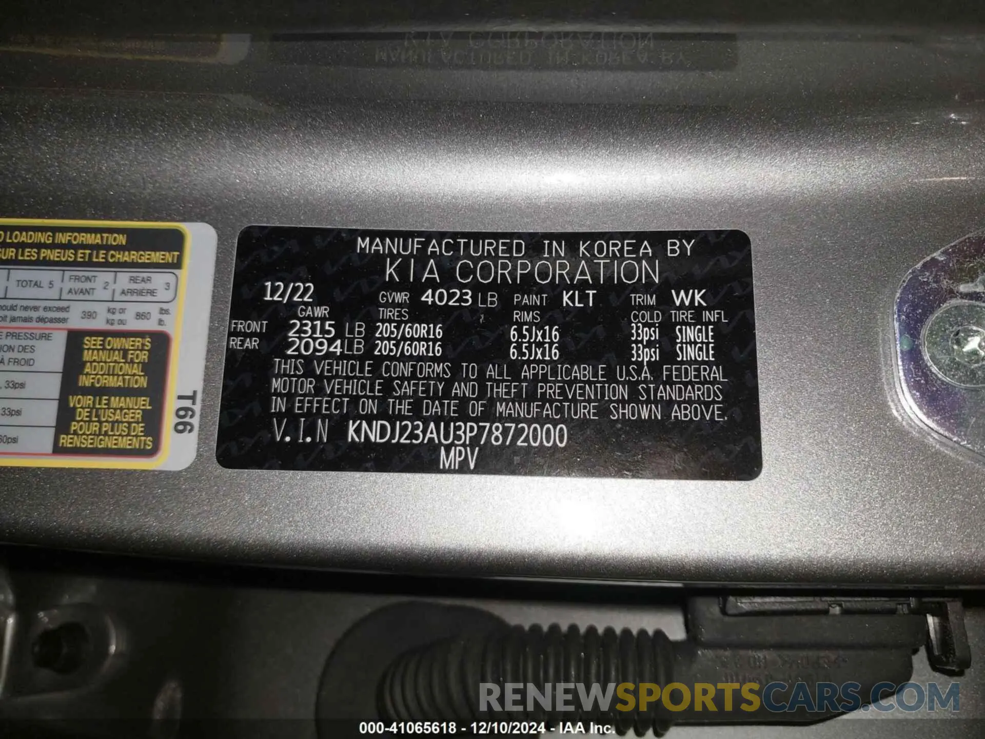 9 Фотография поврежденного автомобиля KNDJ23AU3P7872000 KIA SOUL 2023