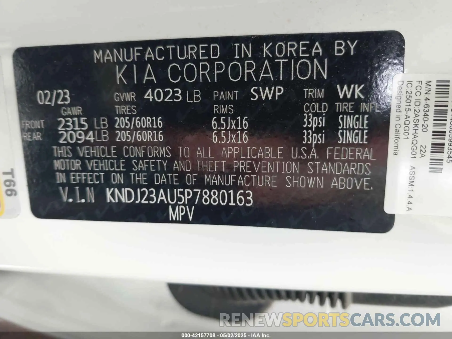 9 Photograph of a damaged car KNDJ23AU5P7880163 KIA SOUL 2023