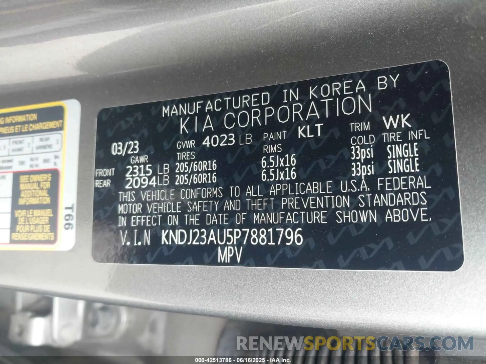 9 Photograph of a damaged car KNDJ23AU5P7881796 KIA SOUL 2023