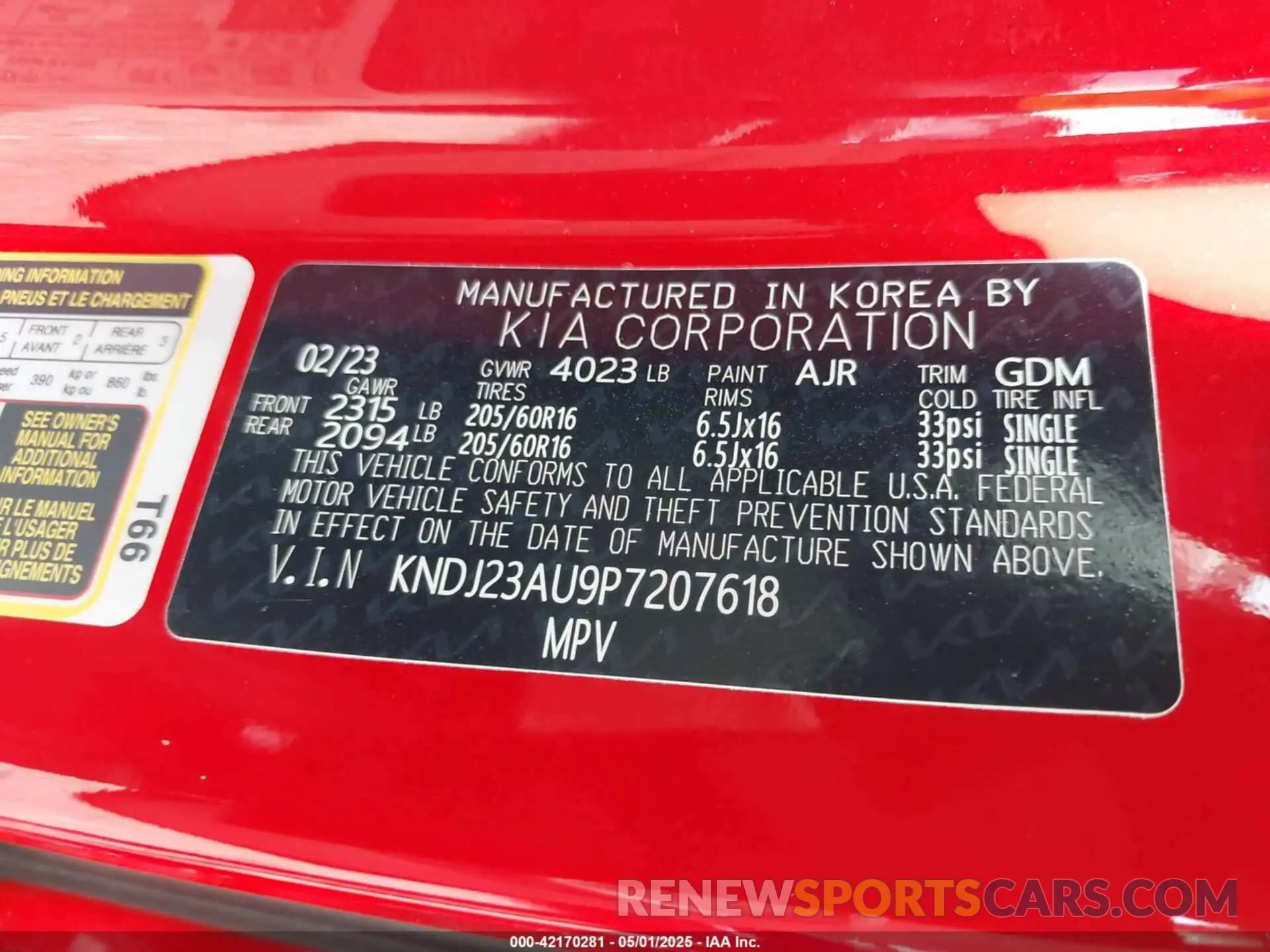 9 Photograph of a damaged car KNDJ23AU9P7207618 KIA SOUL 2023