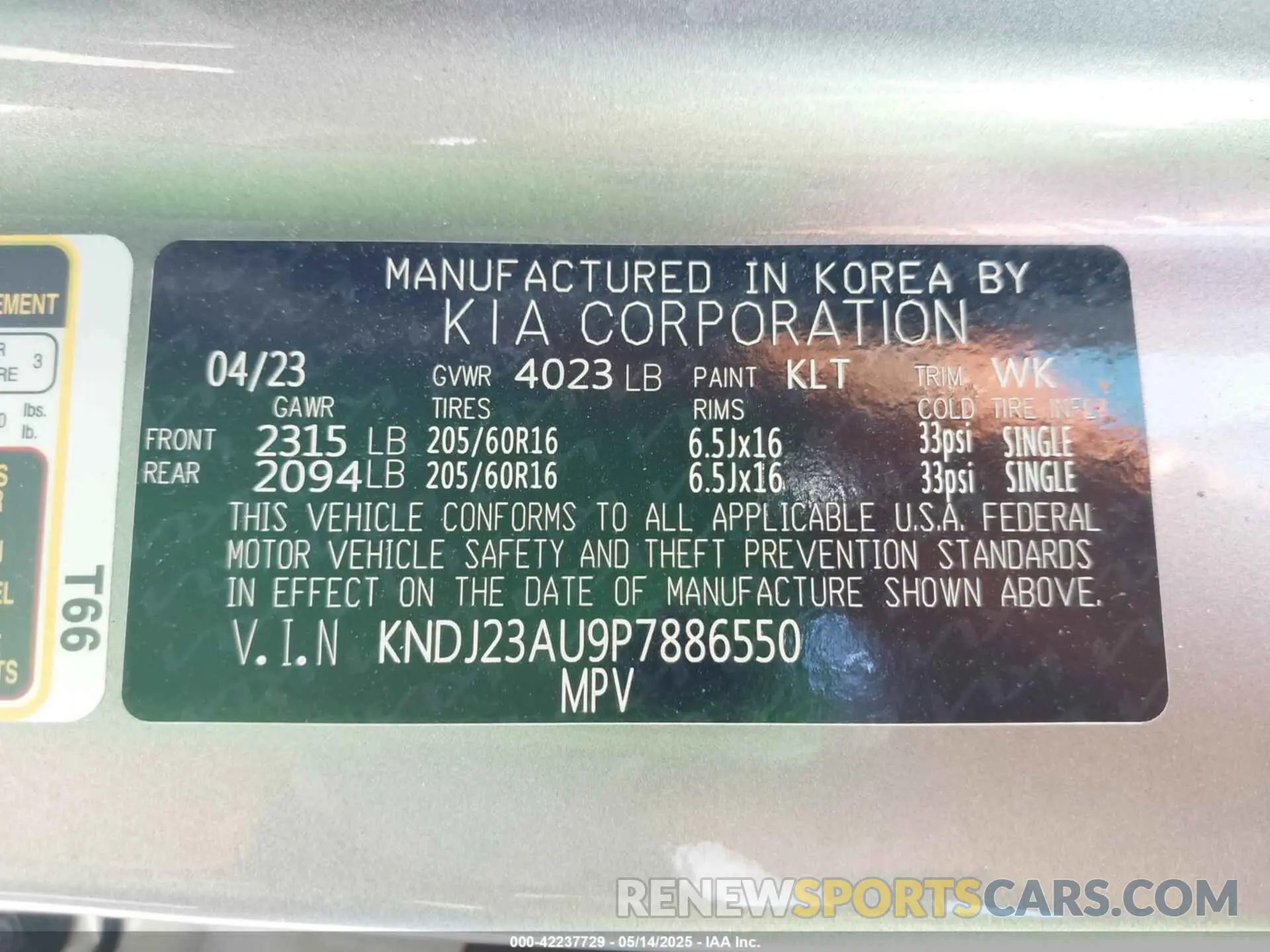 9 Фотография поврежденного автомобиля KNDJ23AU9P7886550 KIA SOUL 2023