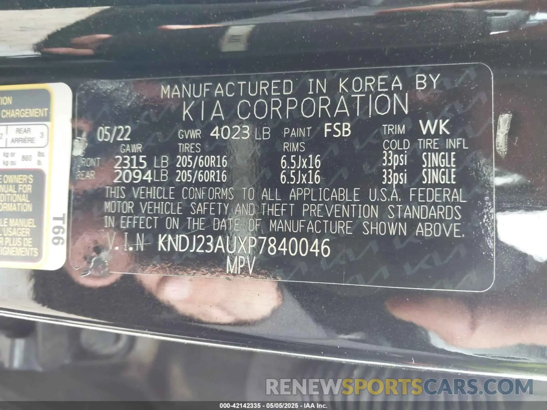 9 Фотография поврежденного автомобиля KNDJ23AUXP7840046 KIA SOUL 2023