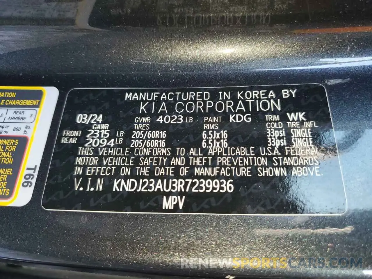 13 Photograph of a damaged car KNDJ23AU3R7239936 KIA SOUL 2024