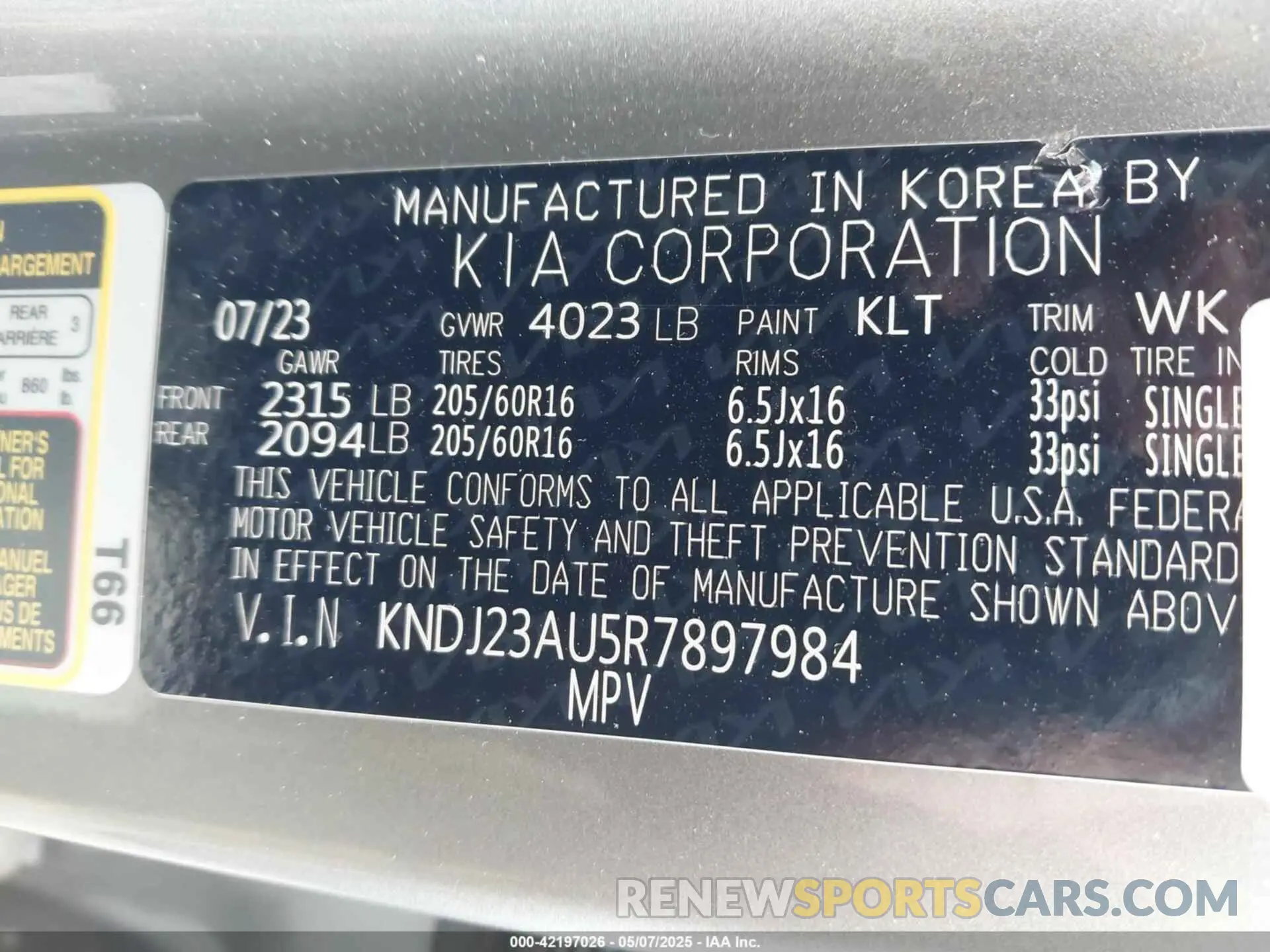 9 Photograph of a damaged car KNDJ23AU5R7897984 KIA SOUL 2024