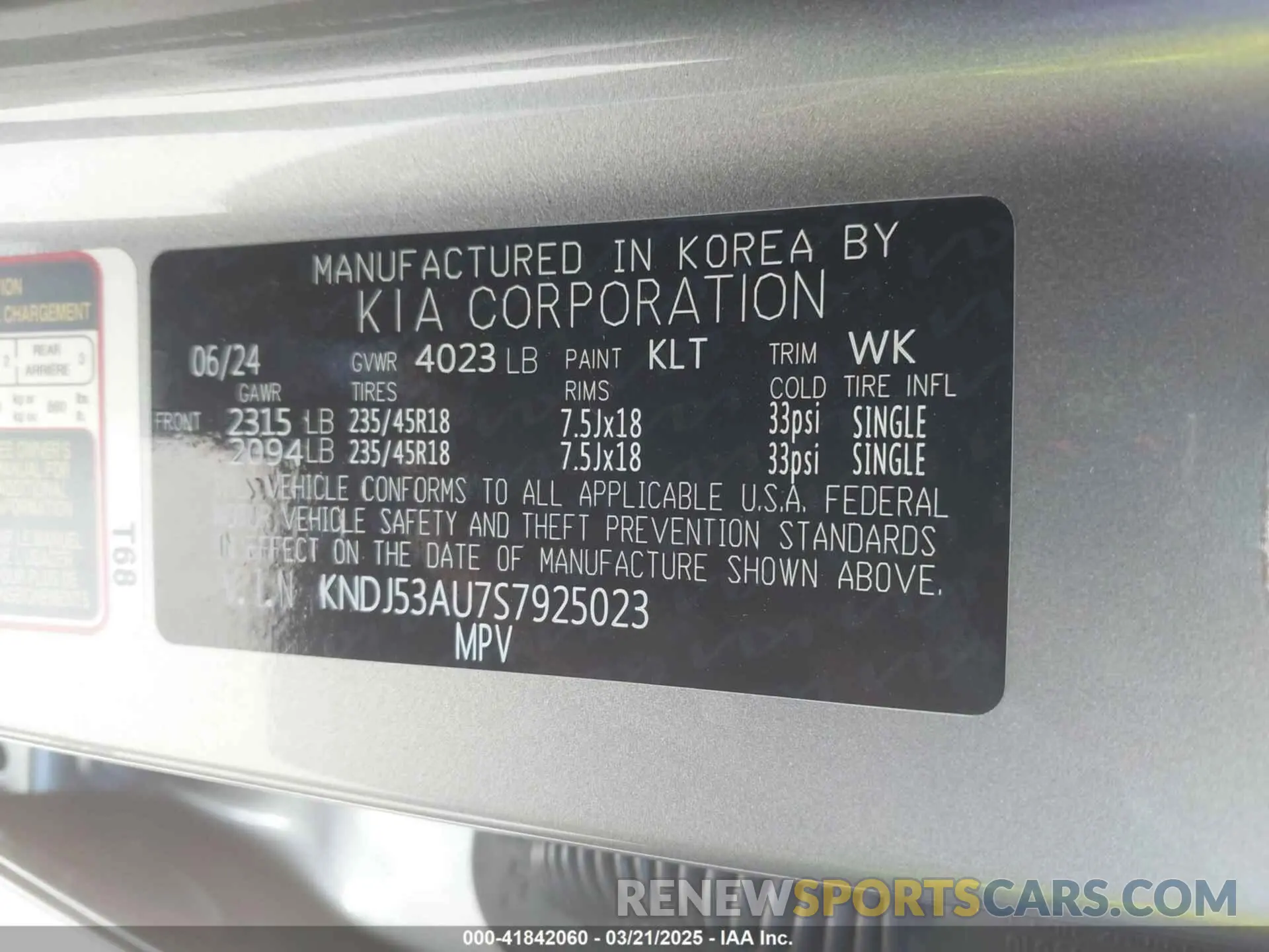 9 Фотография поврежденного автомобиля KNDJ53AU7S7925023 KIA SOUL 2025