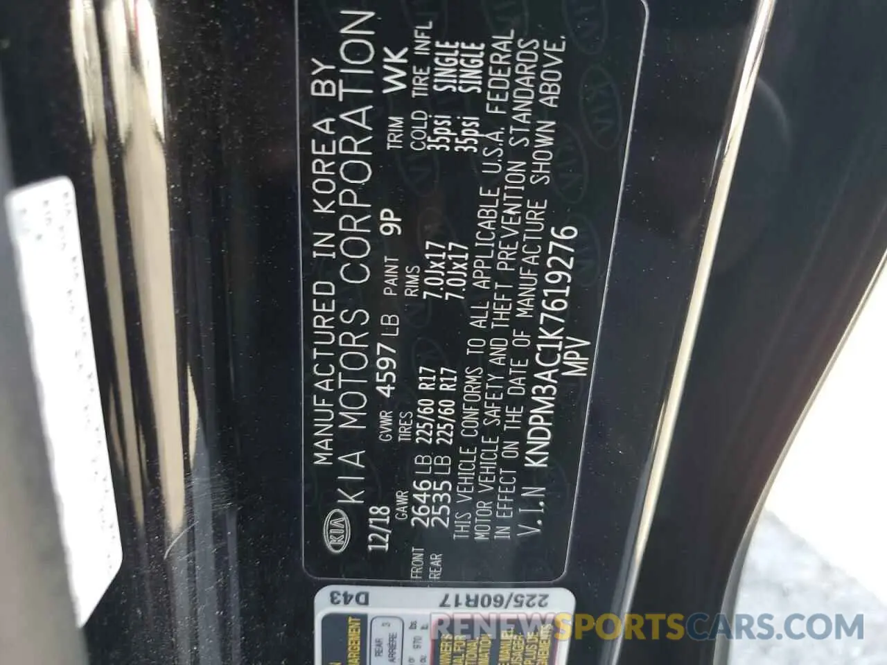 15 Фотография поврежденного автомобиля KNDPM3AC1K7619276 KIA SPORTAGE 2019
