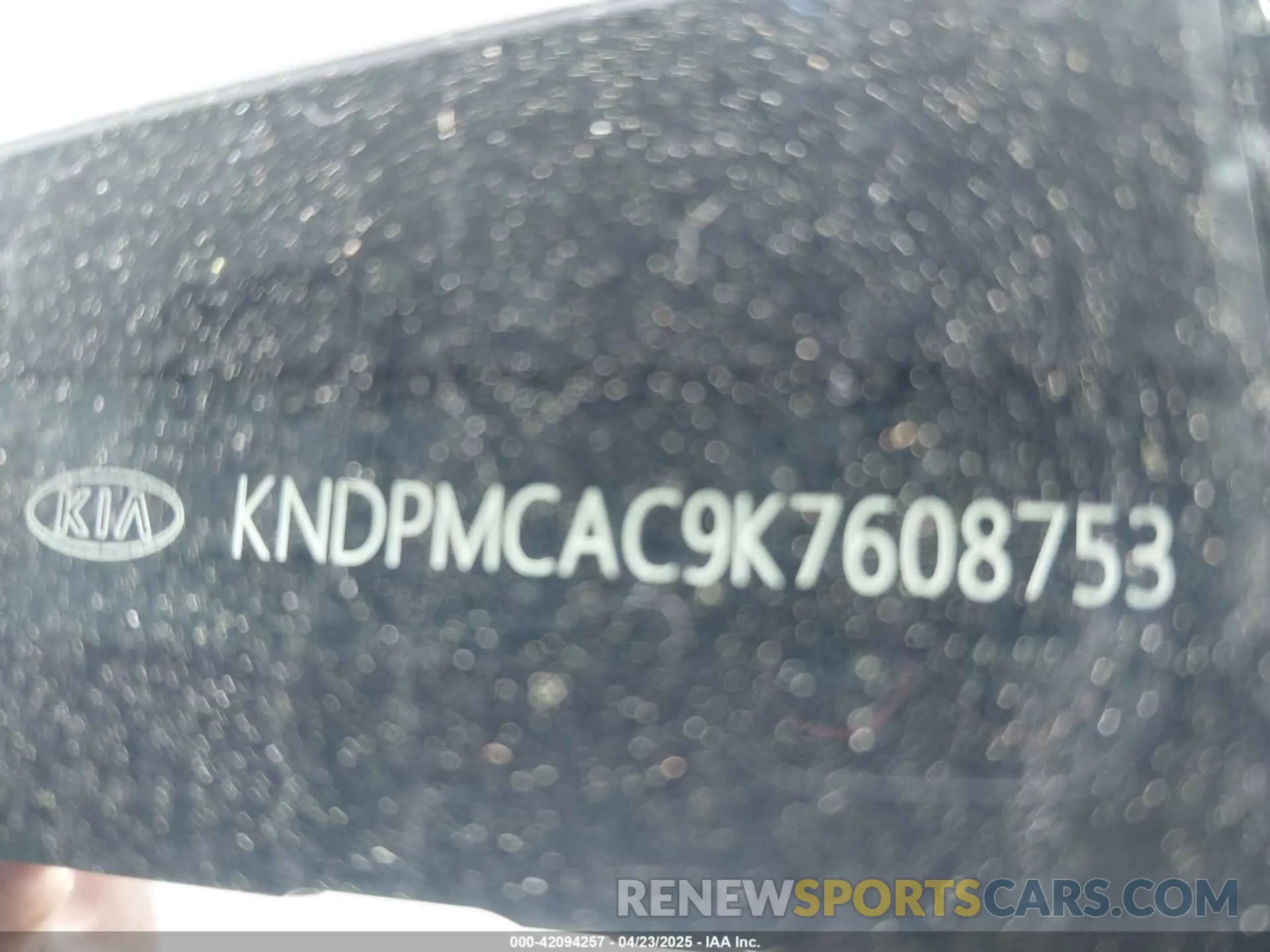 9 Photograph of a damaged car KNDPMCAC9K7608753 KIA SPORTAGE 2019