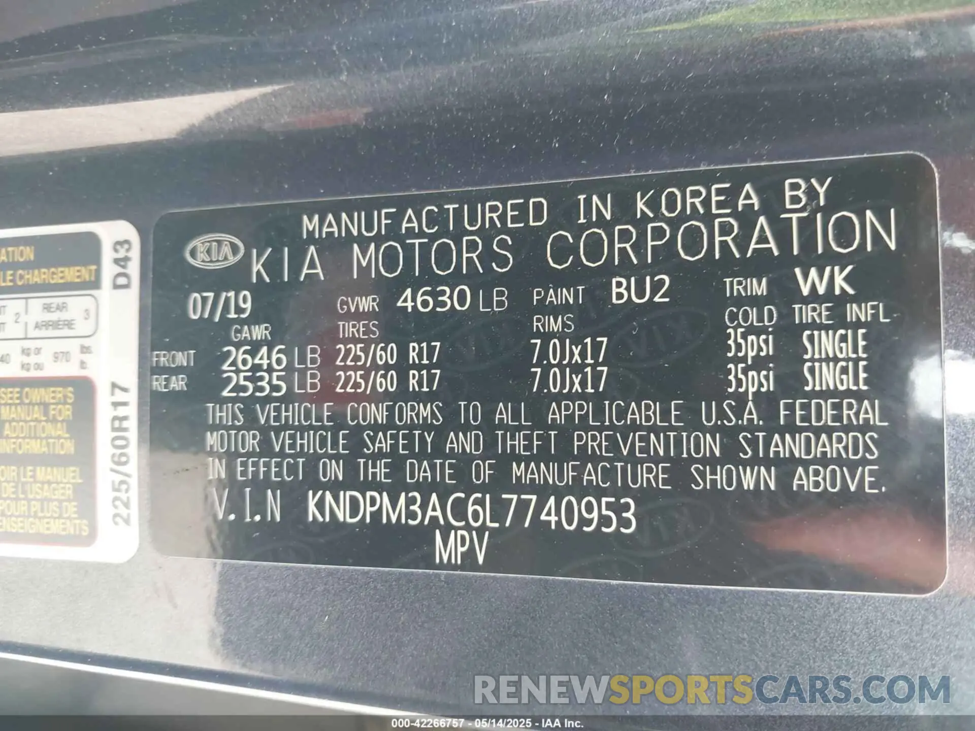 9 Фотография поврежденного автомобиля KNDPM3AC6L7740953 KIA SPORTAGE 2020