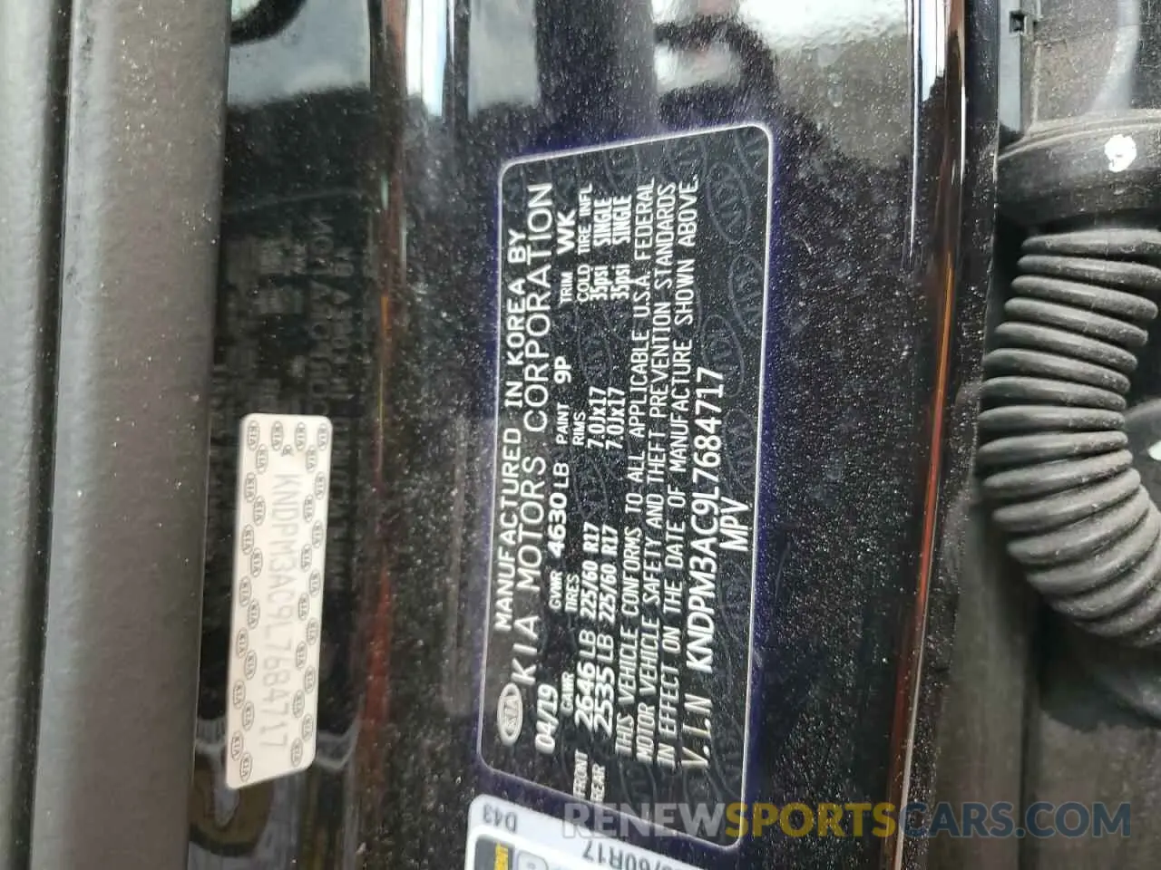 13 Photograph of a damaged car KNDPM3AC9L7684717 KIA SPORTAGE 2020