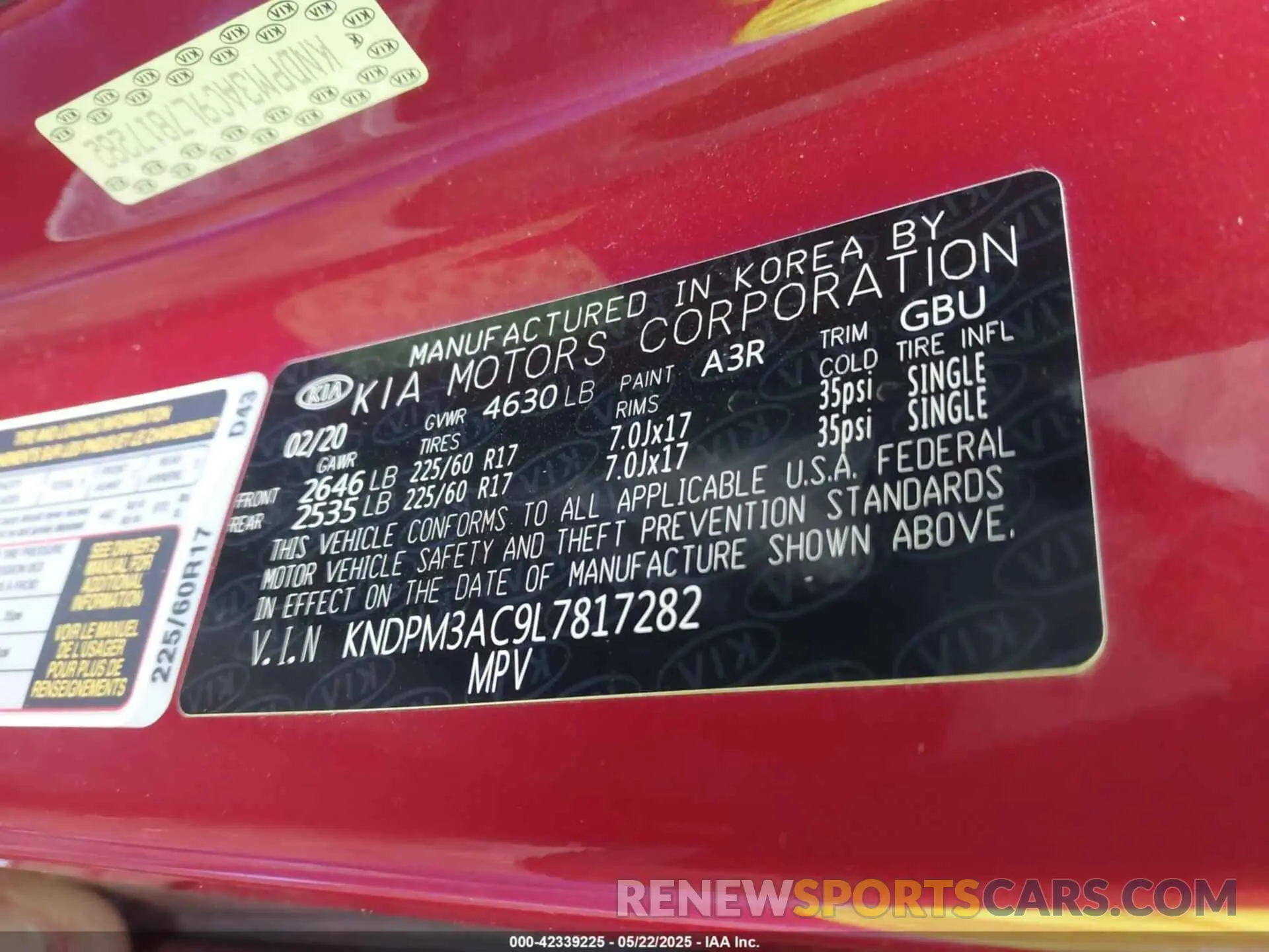9 Фотография поврежденного автомобиля KNDPM3AC9L7817282 KIA SPORTAGE 2020