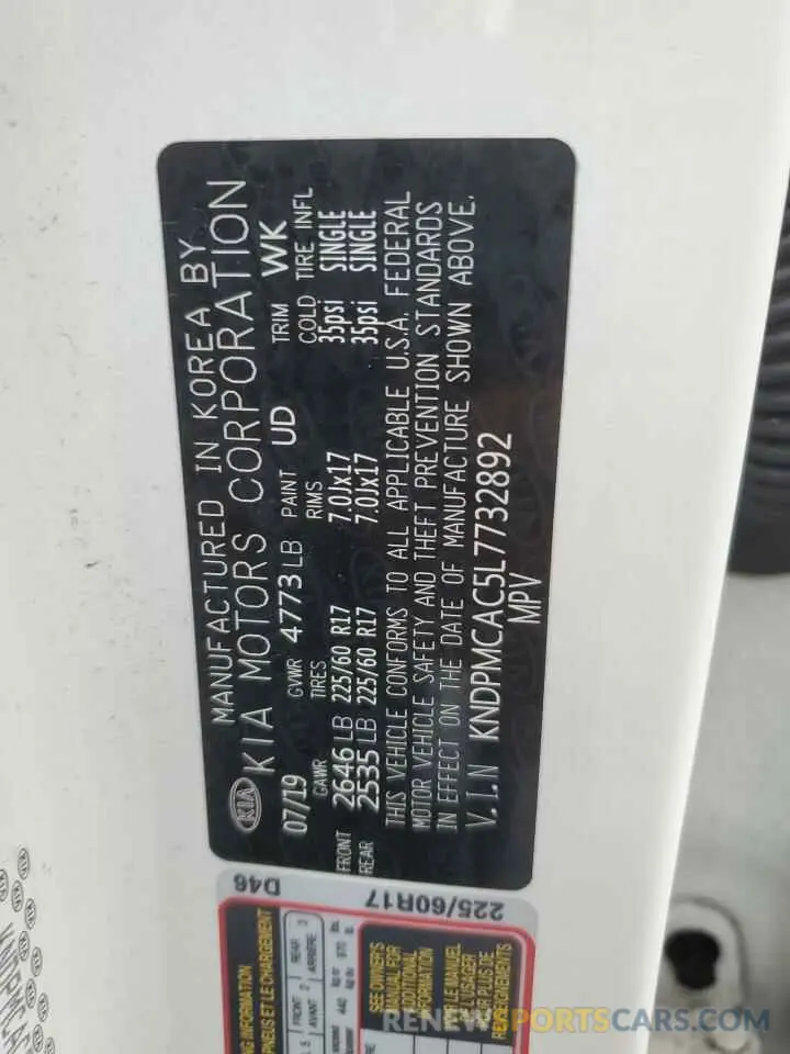 13 Фотография поврежденного автомобиля KNDPMCAC5L7732892 KIA SPORTAGE 2020