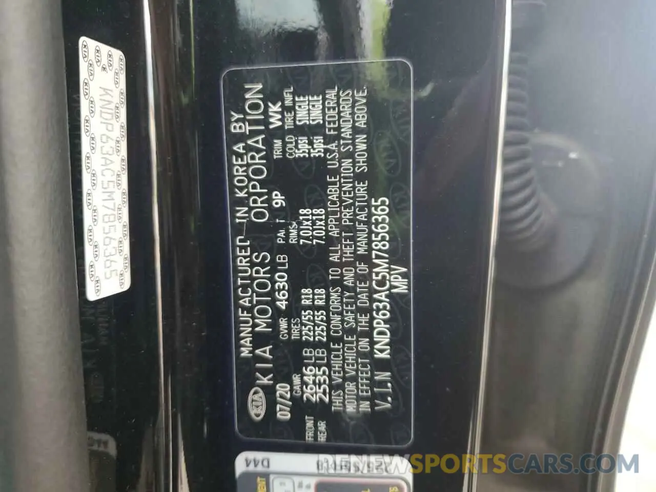 12 Фотография поврежденного автомобиля KNDP63AC5M7856365 KIA SPORTAGE 2021