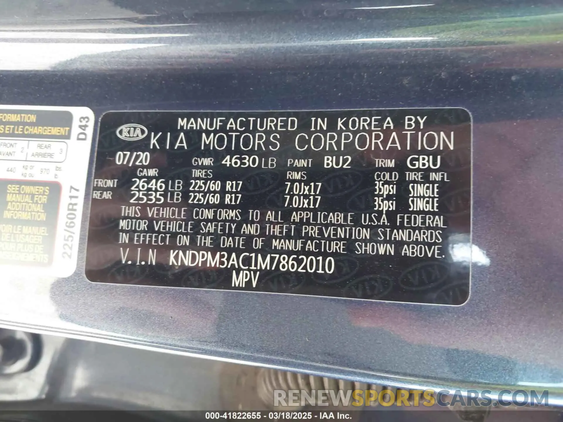 9 Photograph of a damaged car KNDPM3AC1M7862010 KIA SPORTAGE 2021