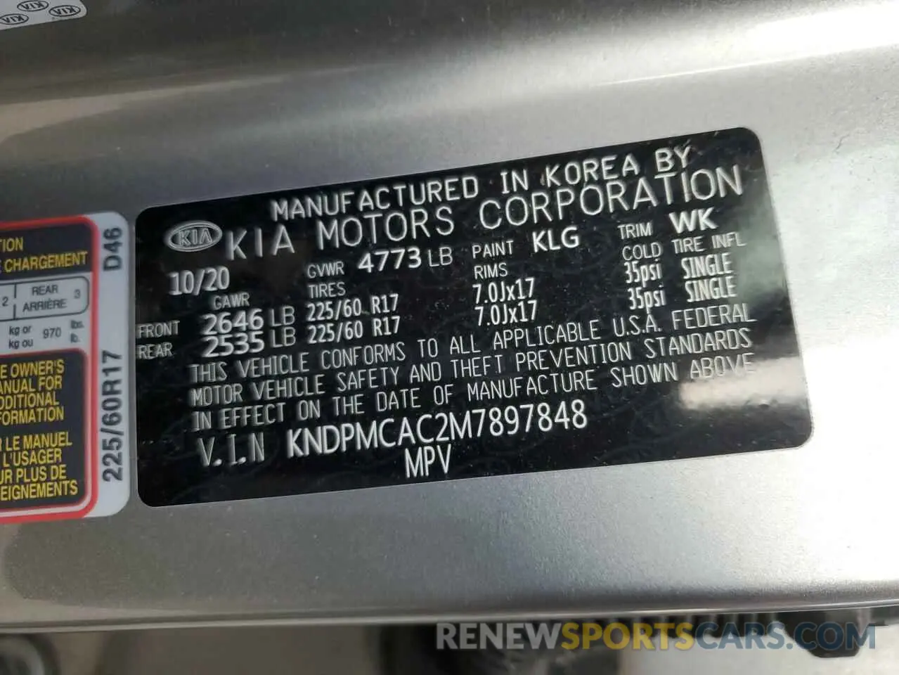 13 Фотография поврежденного автомобиля KNDPMCAC2M7897848 KIA SPORTAGE 2021