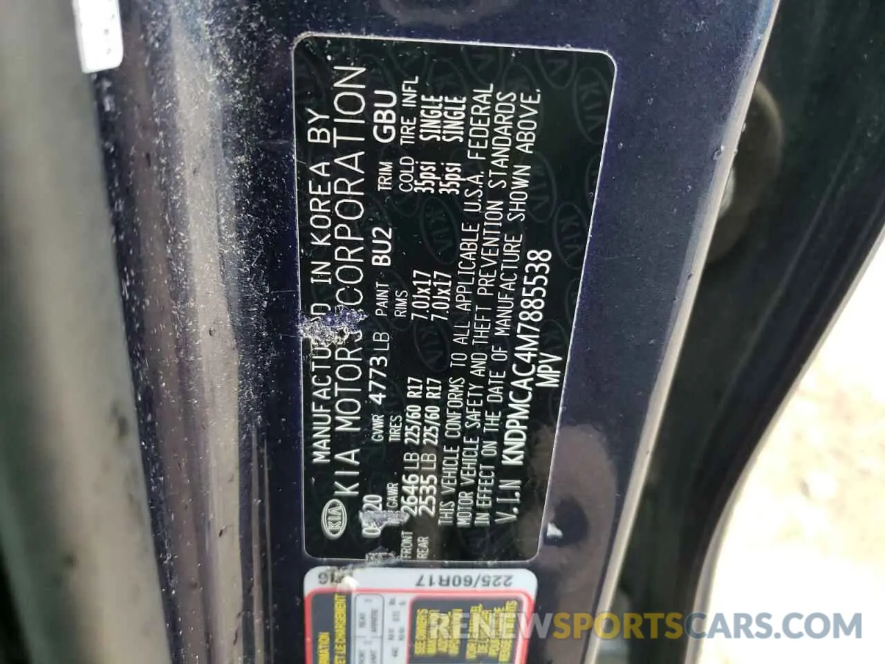 13 Фотография поврежденного автомобиля KNDPMCAC4M7885538 KIA SPORTAGE 2021