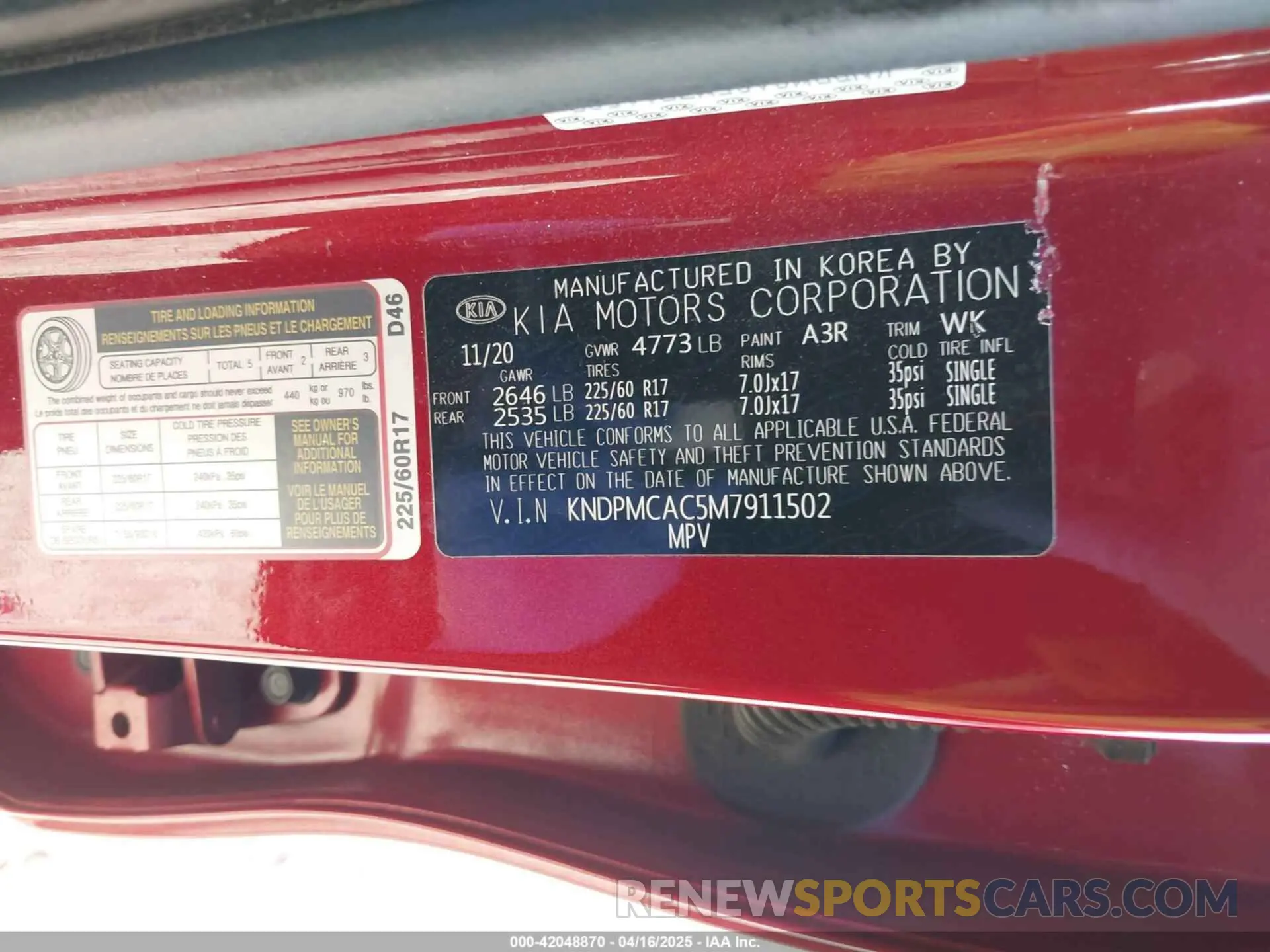 9 Photograph of a damaged car KNDPMCAC5M7911502 KIA SPORTAGE 2021