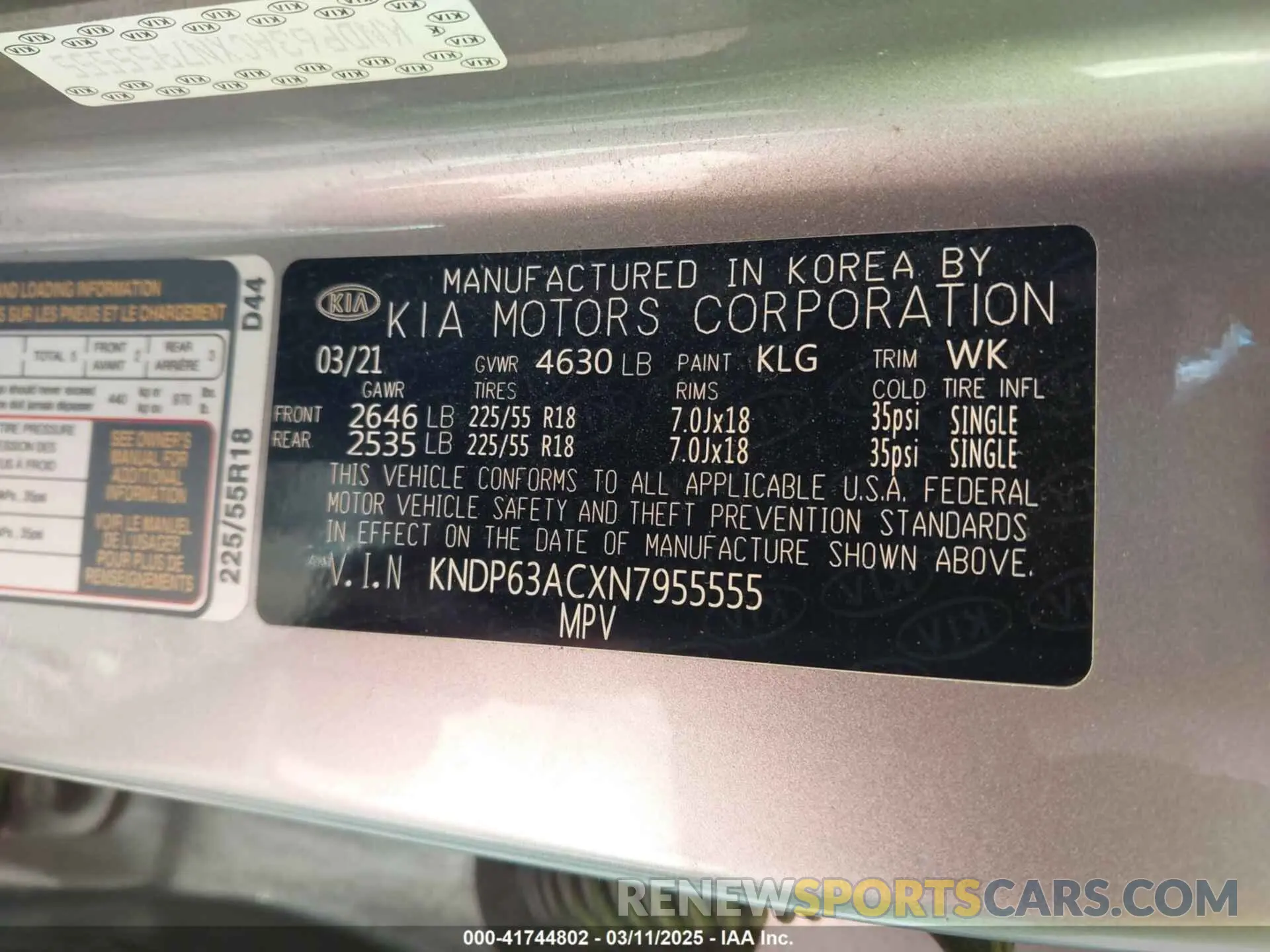 9 Photograph of a damaged car KNDP63ACXN7955555 KIA SPORTAGE 2022