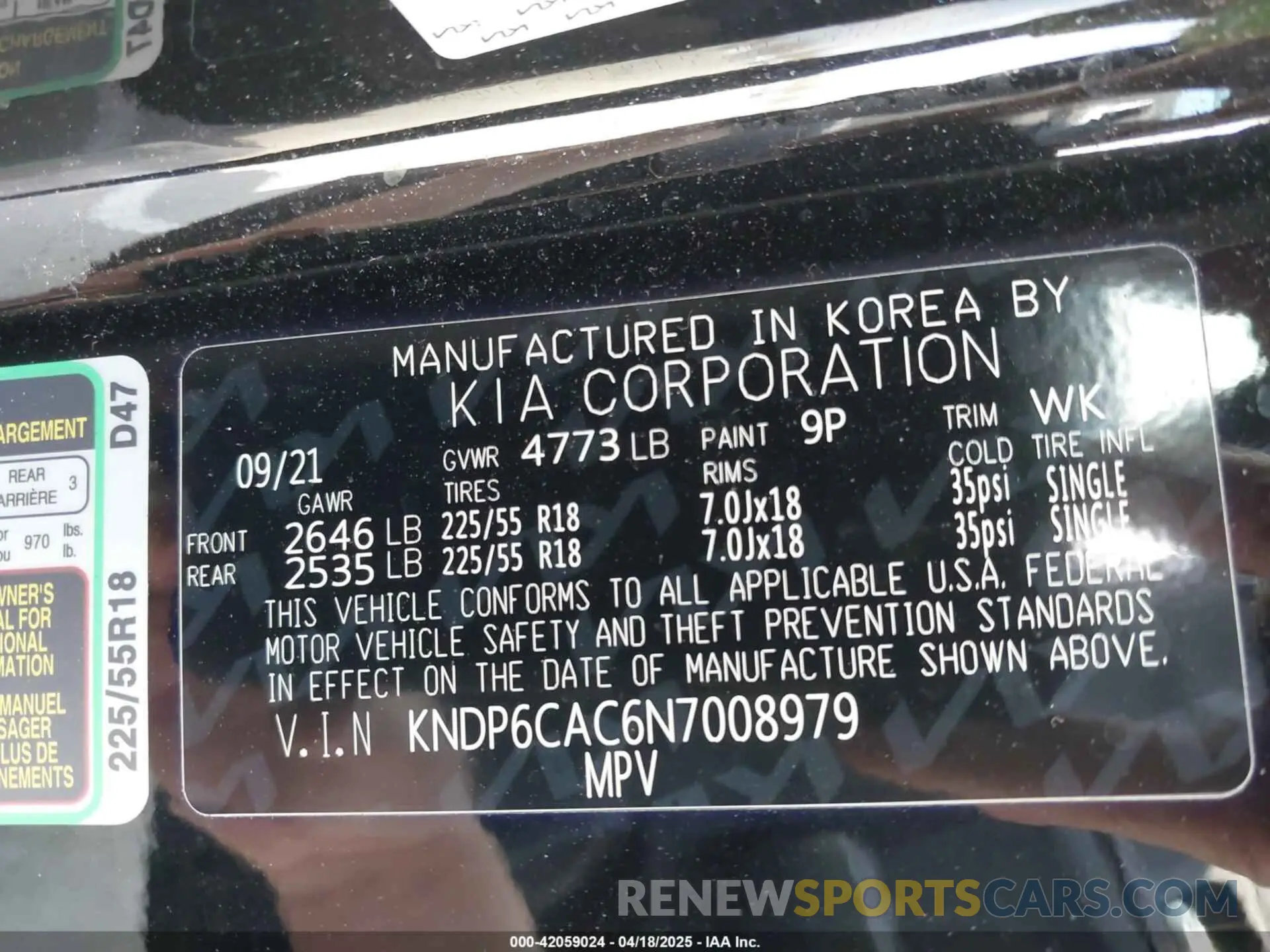 9 Photograph of a damaged car KNDP6CAC6N7008979 KIA SPORTAGE 2022