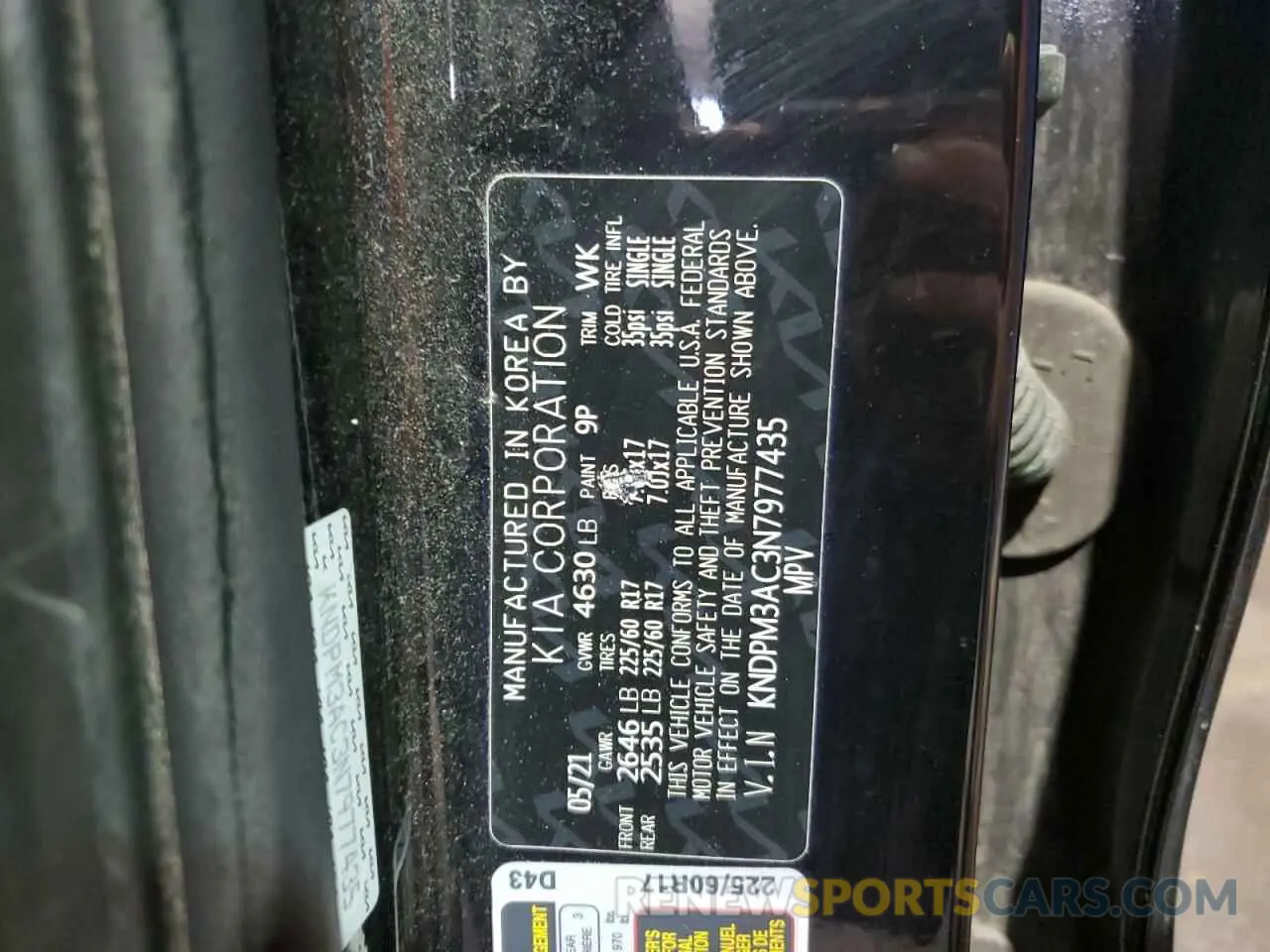 13 Photograph of a damaged car KNDPM3AC3N7977435 KIA SPORTAGE 2022