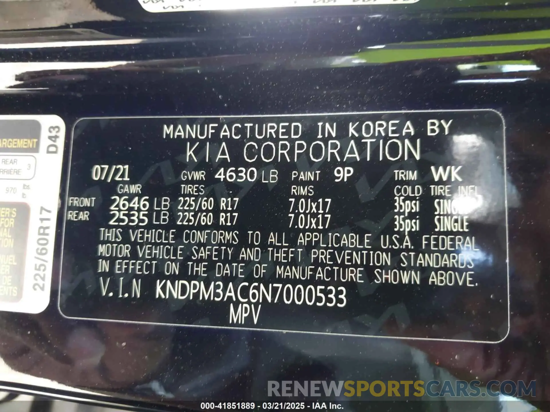 9 Фотография поврежденного автомобиля KNDPM3AC6N7000533 KIA SPORTAGE 2022