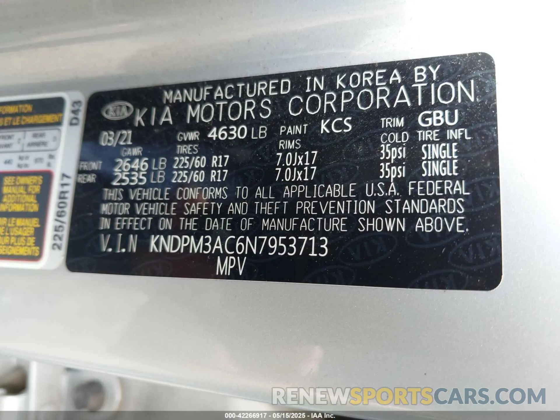 9 Фотография поврежденного автомобиля KNDPM3AC6N7953713 KIA SPORTAGE 2022