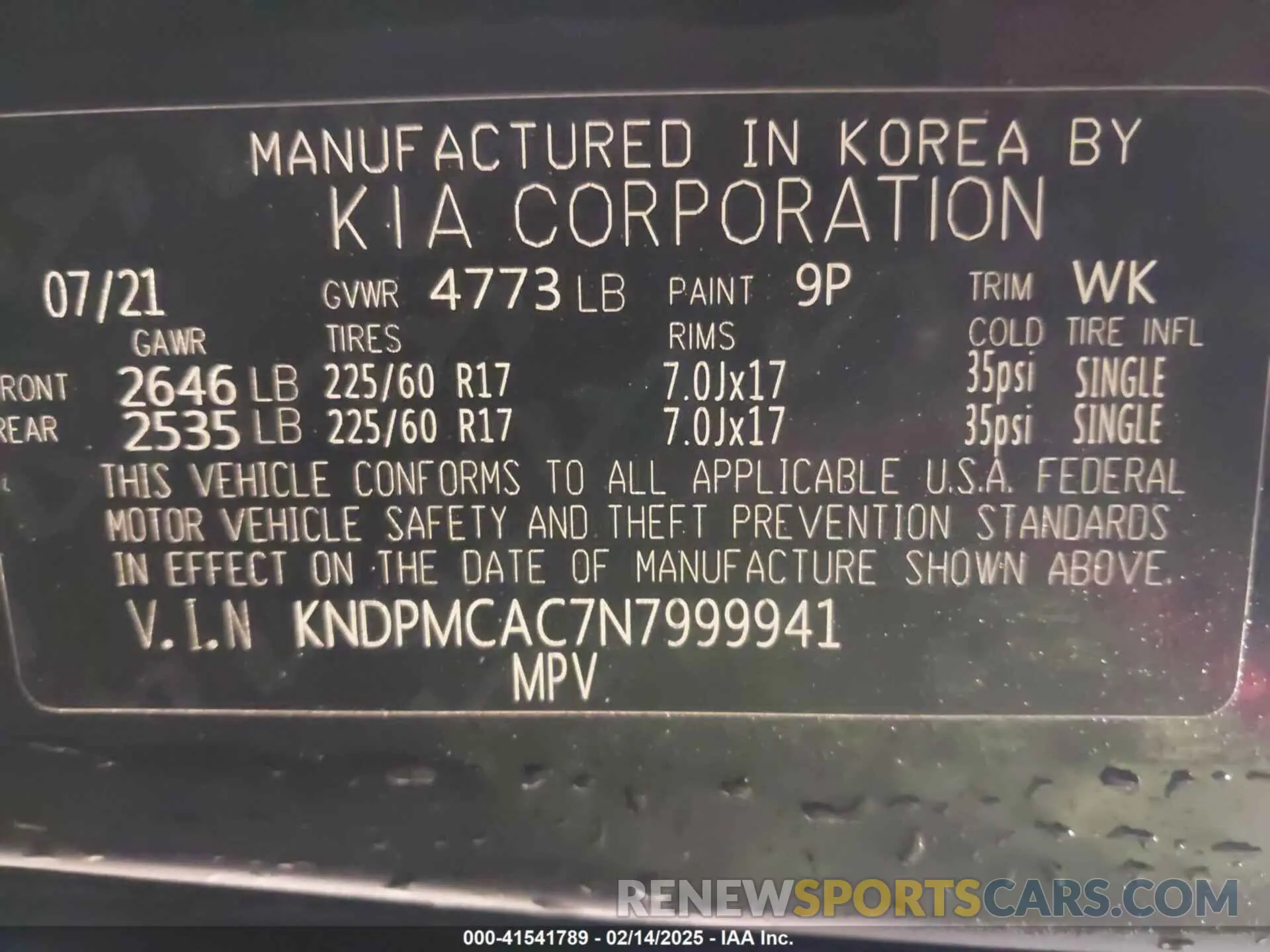 9 Фотография поврежденного автомобиля KNDPMCAC7N7999941 KIA SPORTAGE 2022