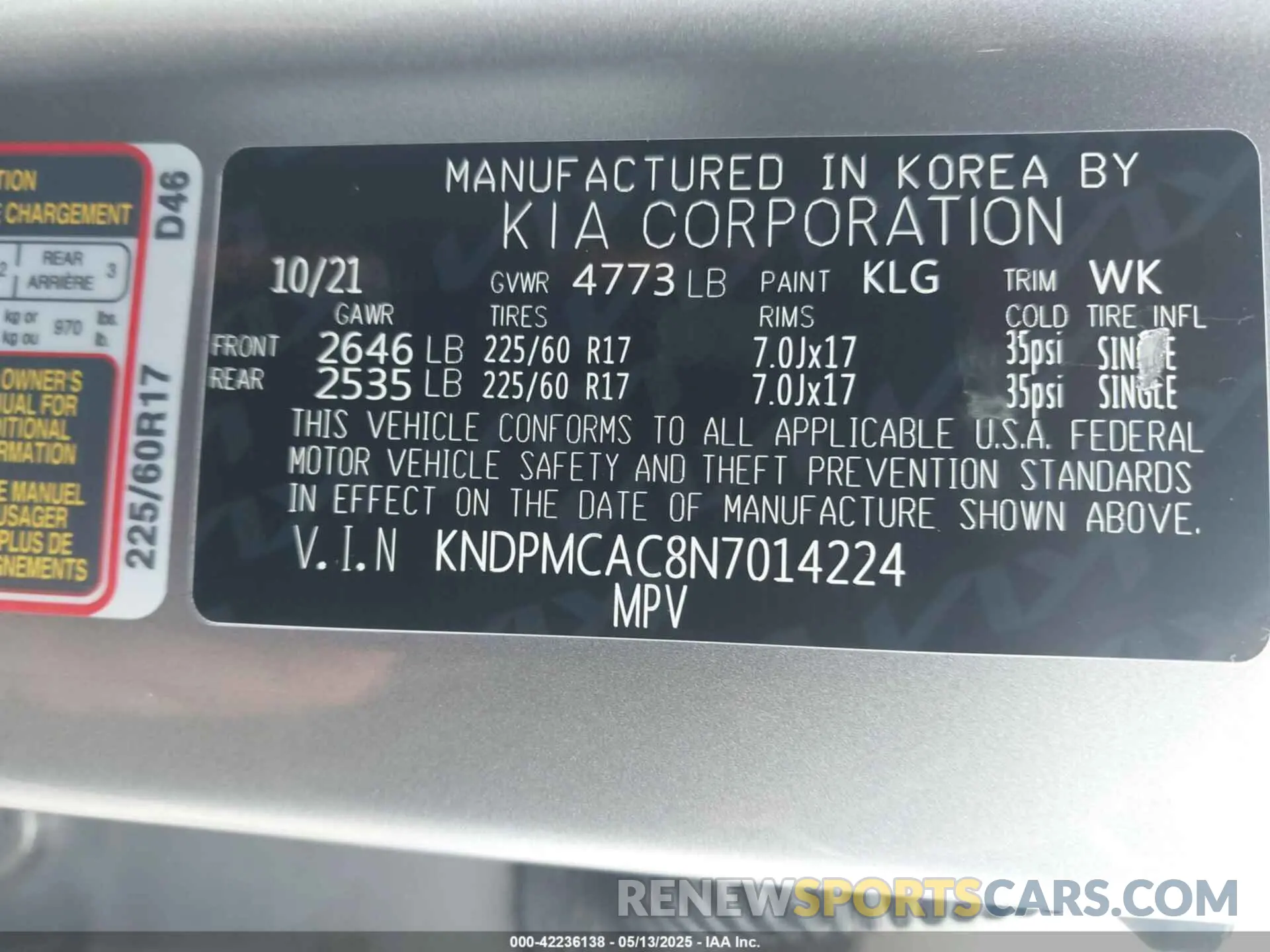 9 Photograph of a damaged car KNDPMCAC8N7014224 KIA SPORTAGE 2022