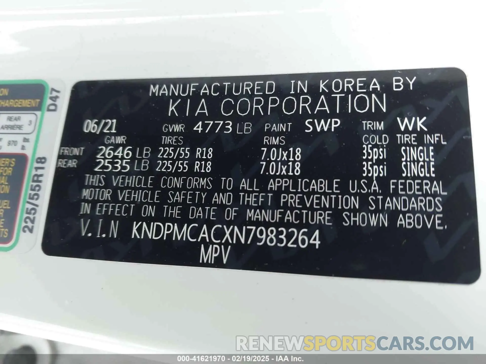 9 Photograph of a damaged car KNDPMCACXN7983264 KIA SPORTAGE 2022