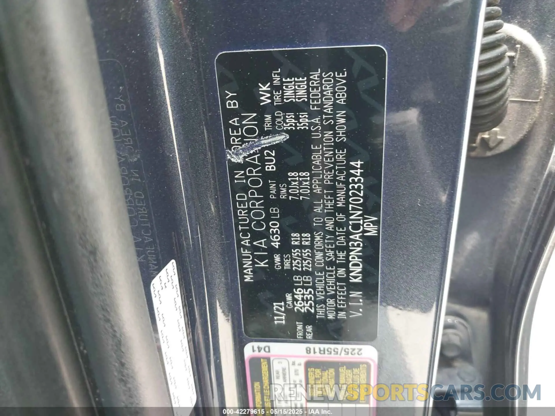 9 Photograph of a damaged car KNDPN3AC1N7023344 KIA SPORTAGE 2022