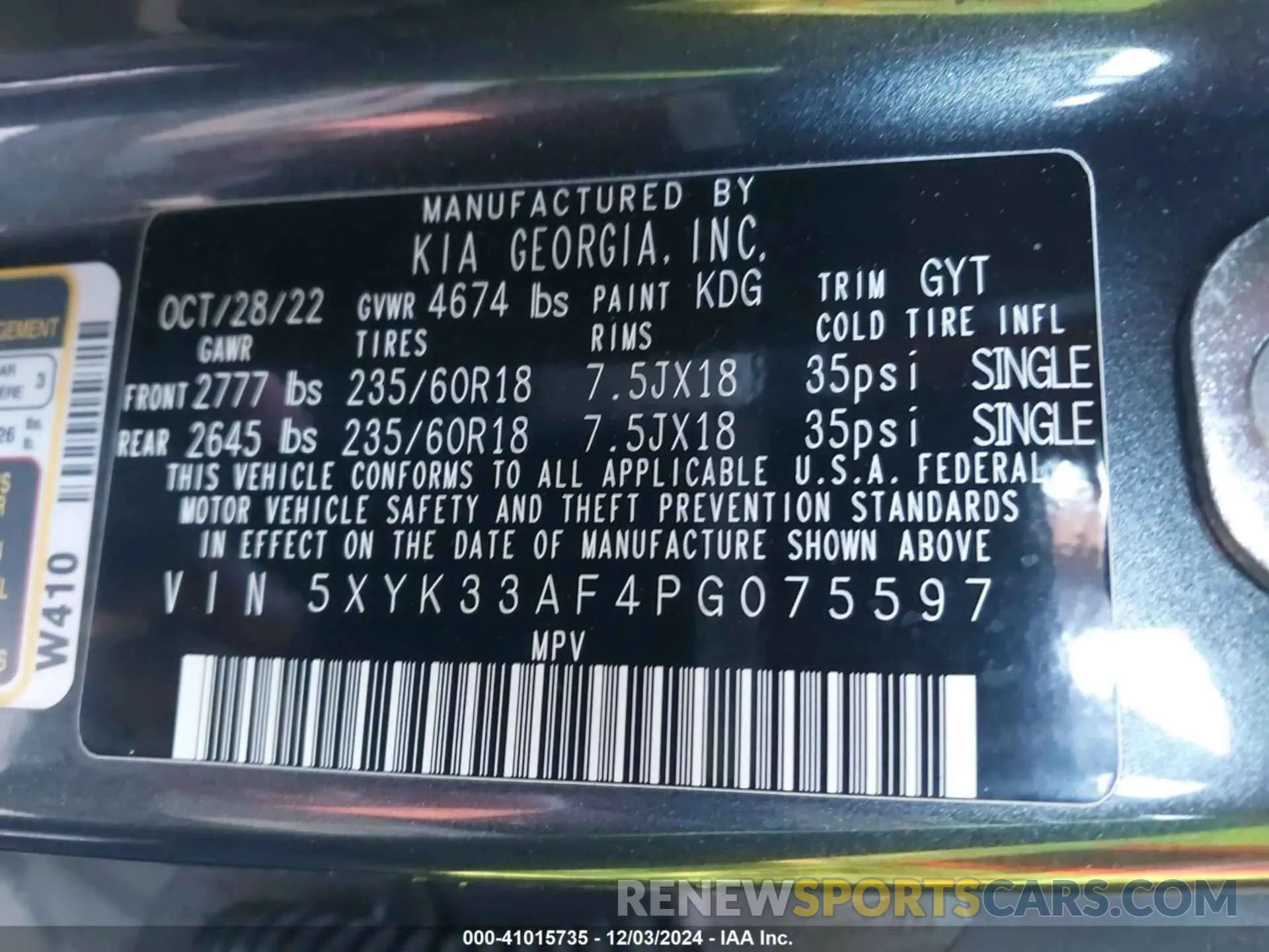 9 Фотография поврежденного автомобиля 5XYK33AF4PG075597 KIA SPORTAGE 2023