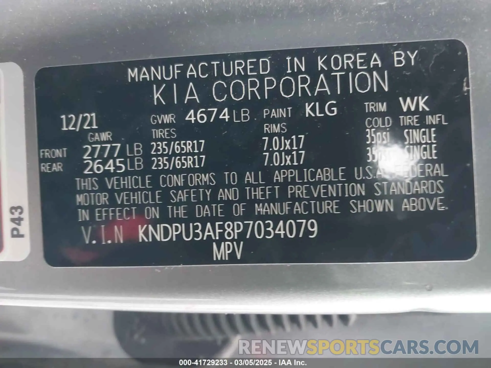 9 Фотография поврежденного автомобиля KNDPU3AF8P7034079 KIA SPORTAGE 2023