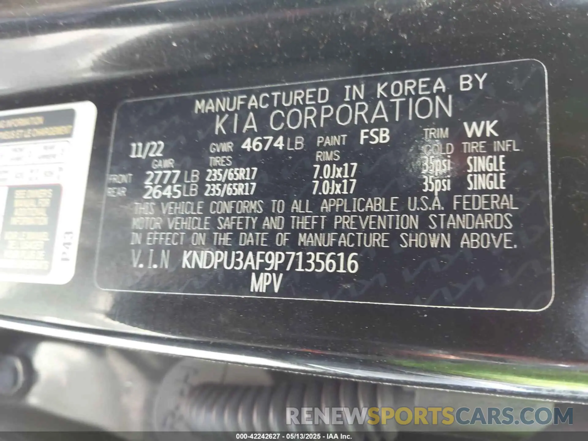 9 Фотография поврежденного автомобиля KNDPU3AF9P7135616 KIA SPORTAGE 2023