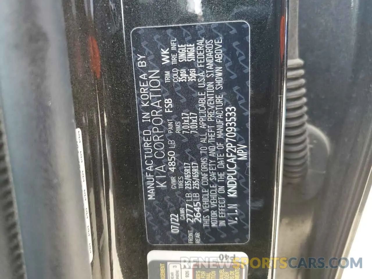 14 Фотография поврежденного автомобиля KNDPUCAF2P7093533 KIA SPORTAGE 2023
