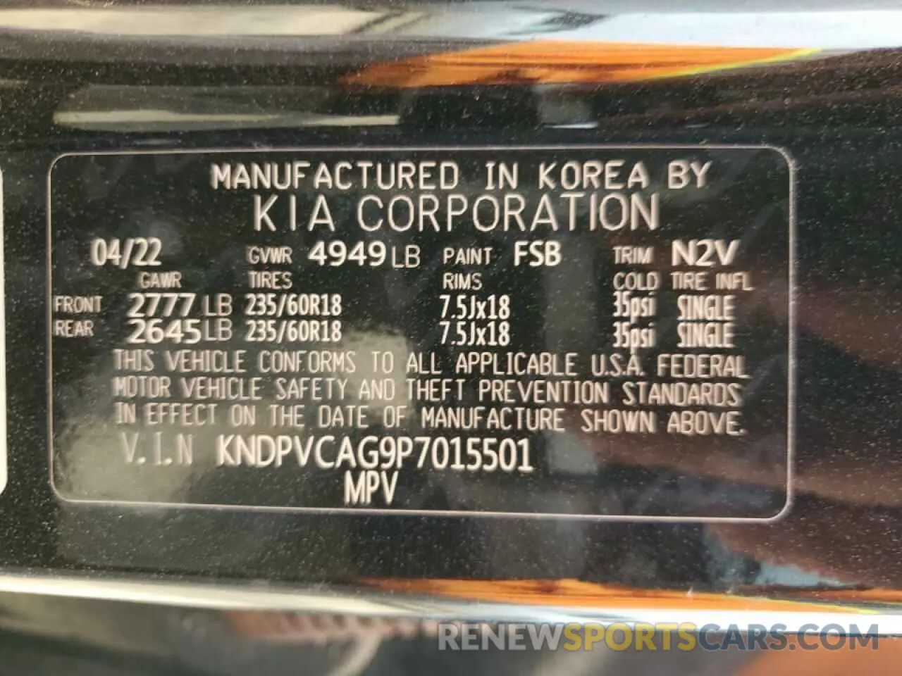 12 Фотография поврежденного автомобиля KNDPVCAG9P7015501 KIA SPORTAGE 2023