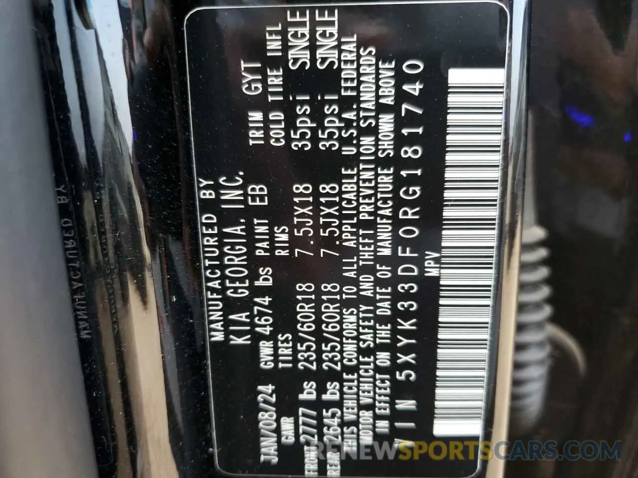 14 Фотография поврежденного автомобиля 5XYK33DF0RG181740 KIA SPORTAGE 2024