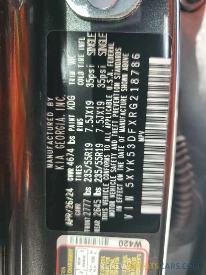 12 Фотография поврежденного автомобиля 5XYK53DFXRG218786 KIA SPORTAGE 2024
