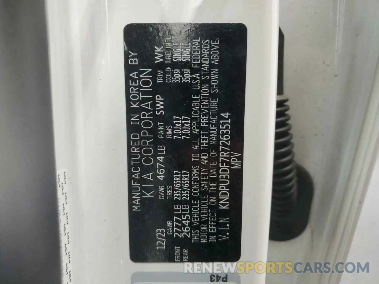 13 Фотография поврежденного автомобиля KNDPU3DF7R7263514 KIA SPORTAGE 2024