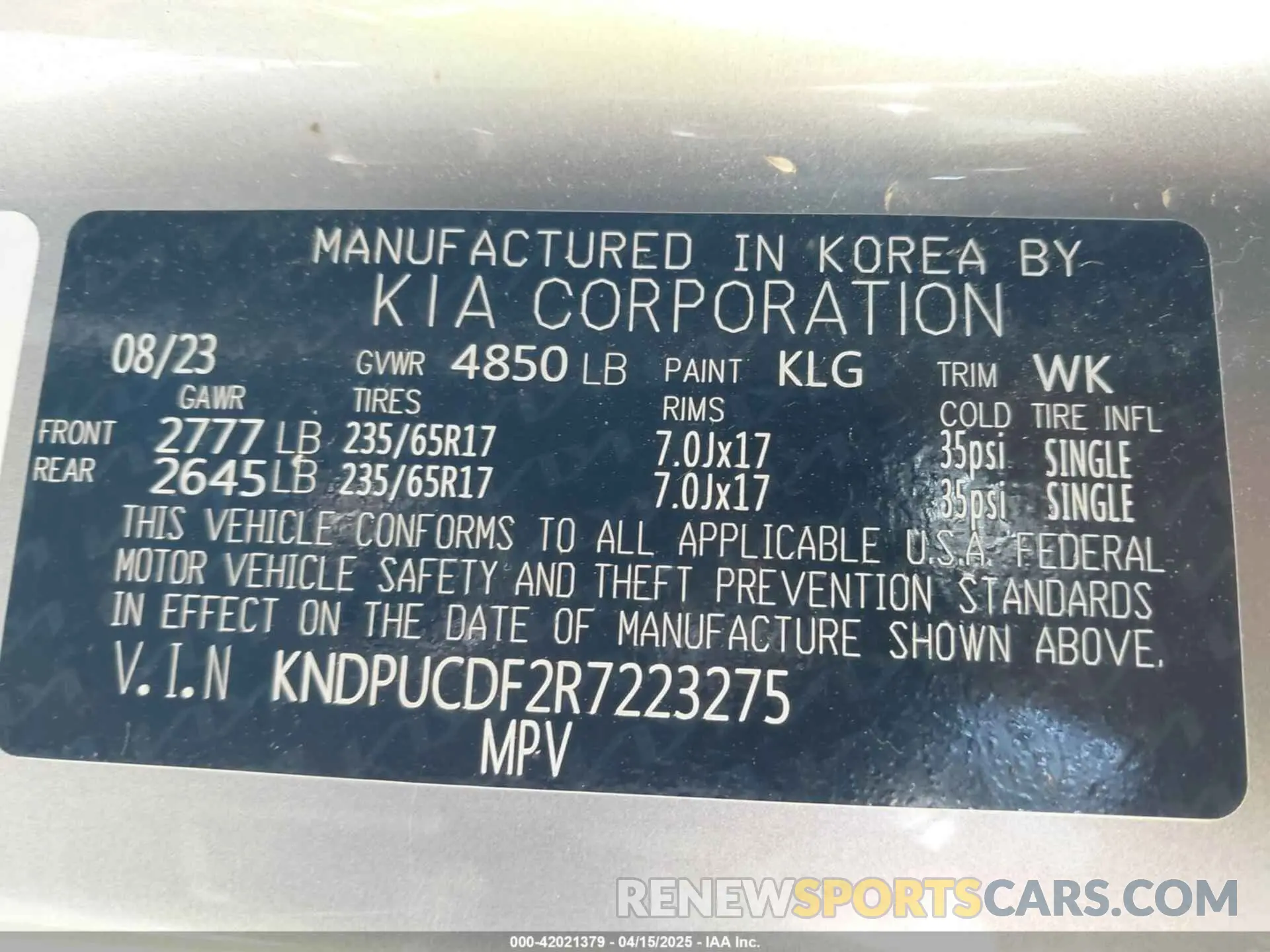 9 Photograph of a damaged car KNDPUCDF2R7223275 KIA SPORTAGE 2024