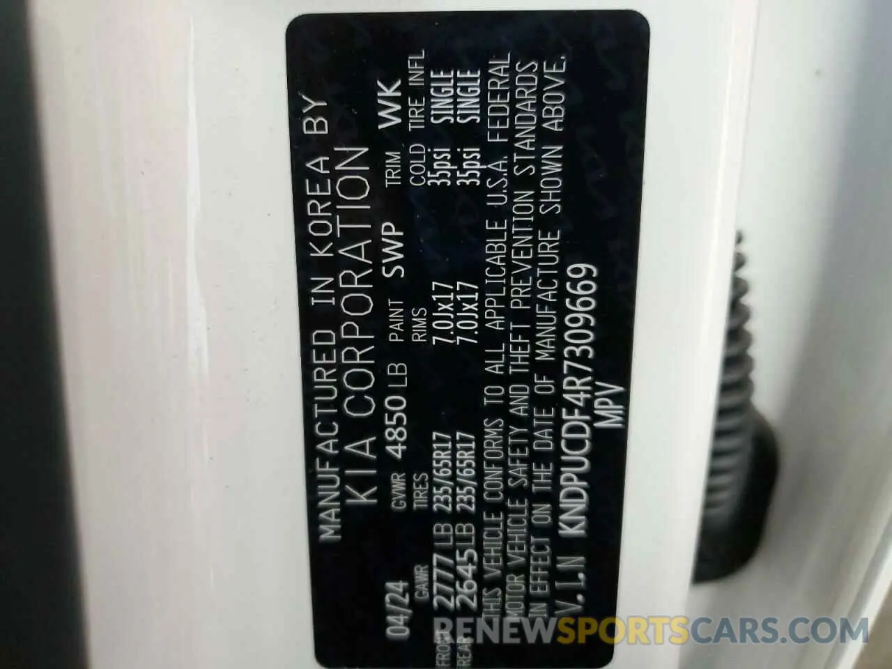 14 Photograph of a damaged car KNDPUCDF4R7309669 KIA SPORTAGE 2024