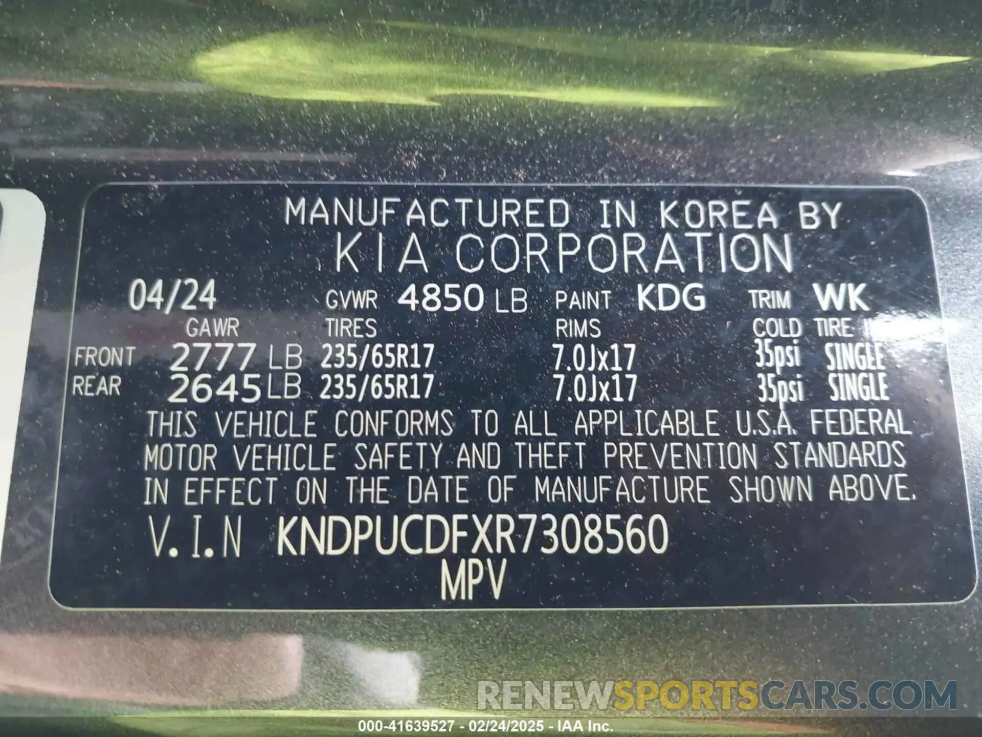 9 Фотография поврежденного автомобиля KNDPUCDFXR7308560 KIA SPORTAGE 2024